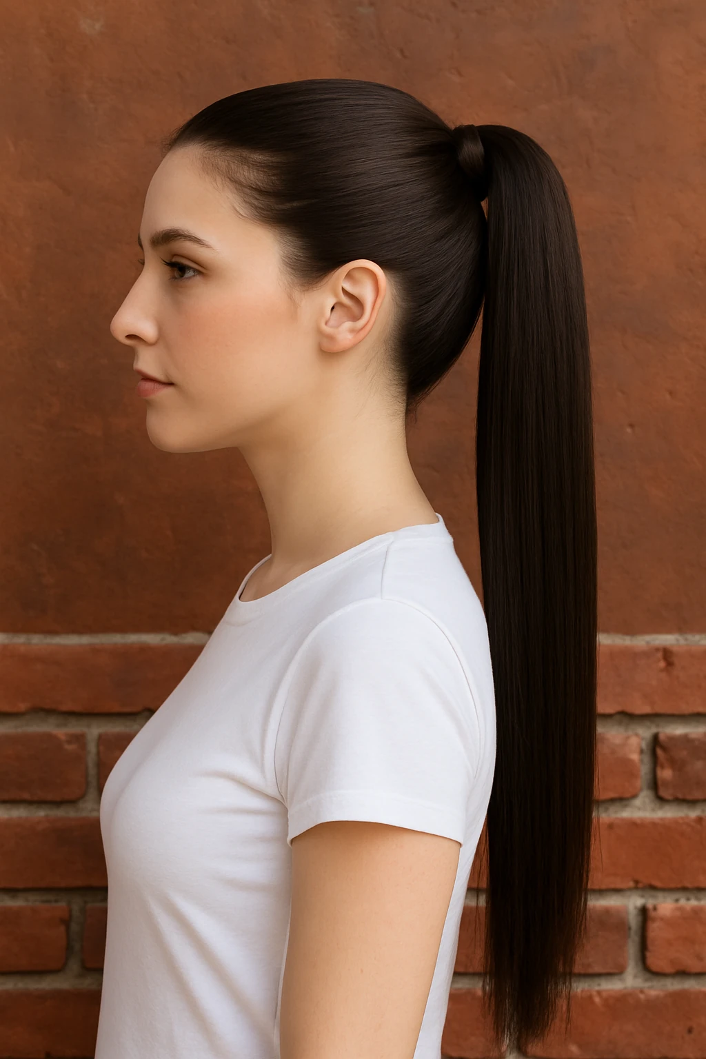 Gerçek saç Bağcıklı cırtlı boyanabilir fönlenebilir At kuyruğu Renk seçenekli