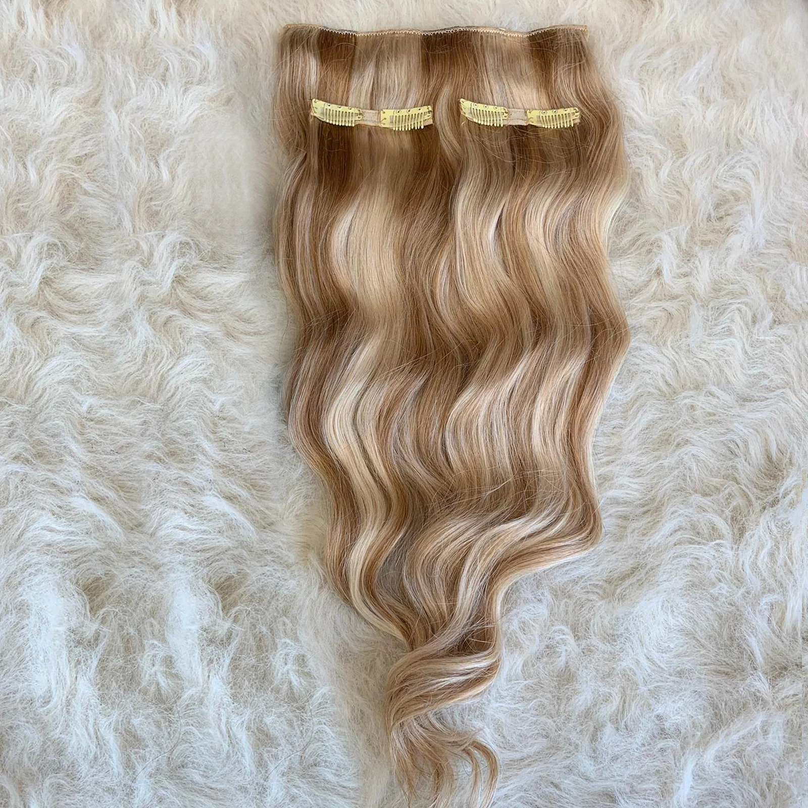 3 Parça Gerçek  Yarım Ay Çıt Çıt Saç 150gr