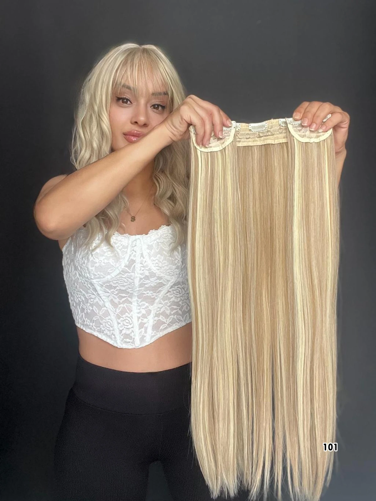 Düz Yarım Ay + 2 Yan Çıt Çıt