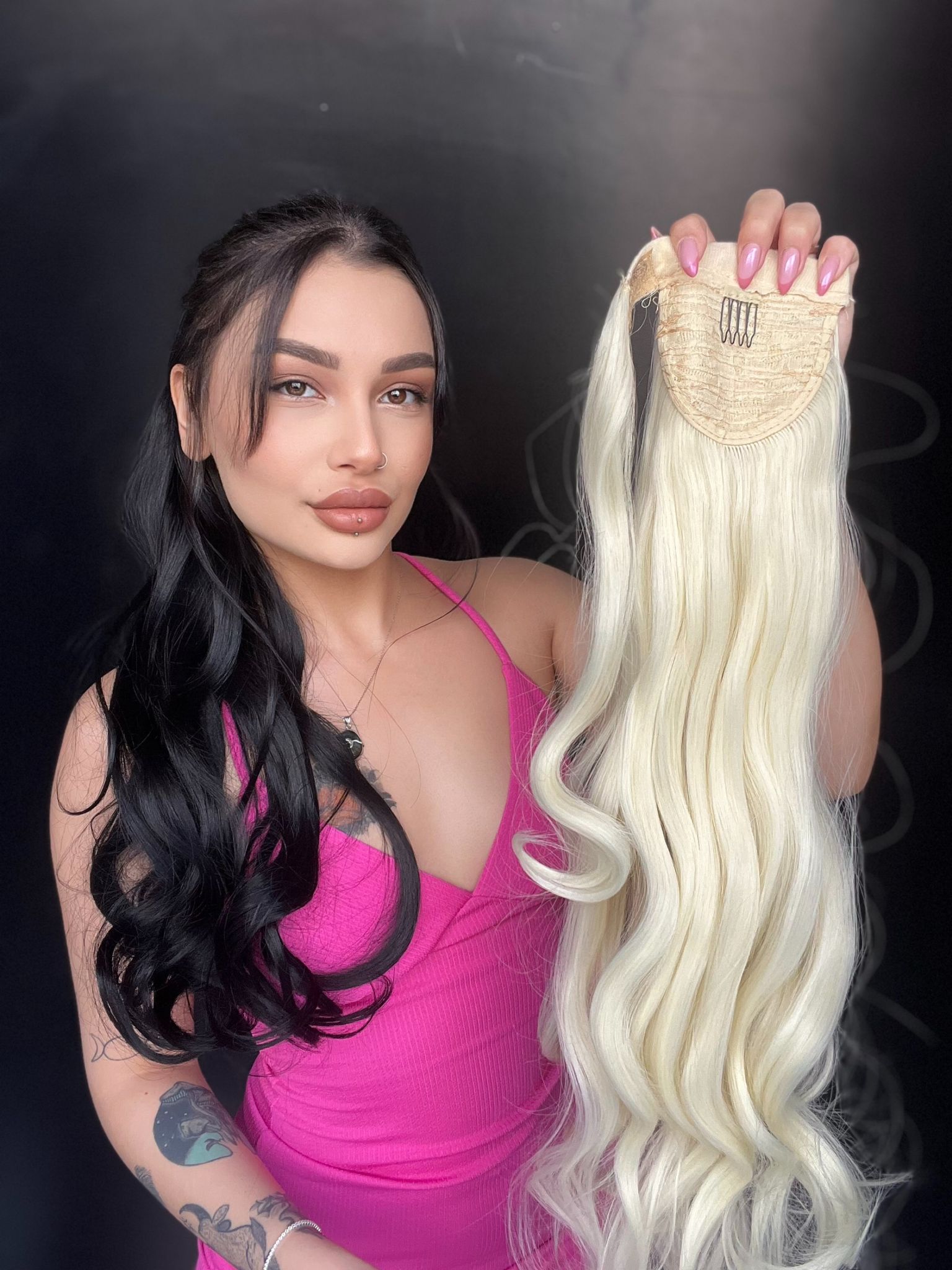 Cırcırtlı Bağcıklı At Kuyruğu Tak çık Platin