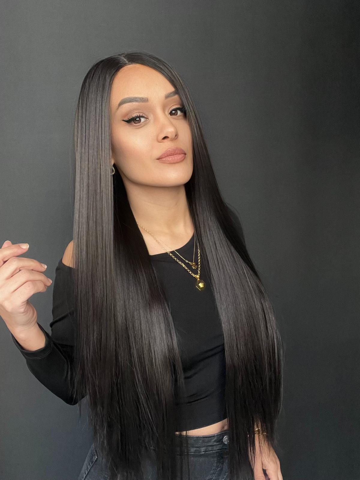 Tül Ön ve Tepe Bölgesi Hava Alan Peruk - Ortadan Ayrım