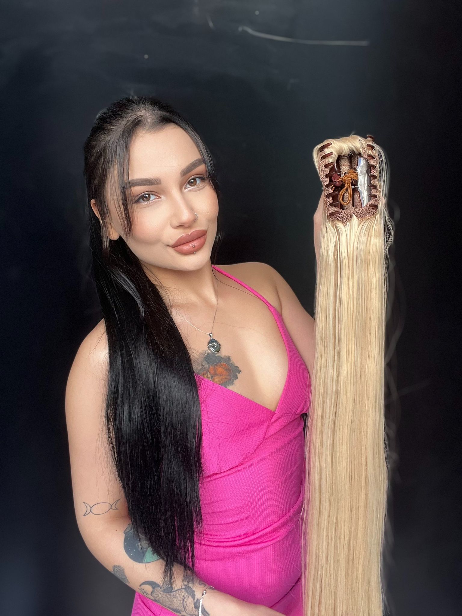 Düz Mandallı Tokalı Postiş At Kuyruğu  tak ve çık Sıcak sarı