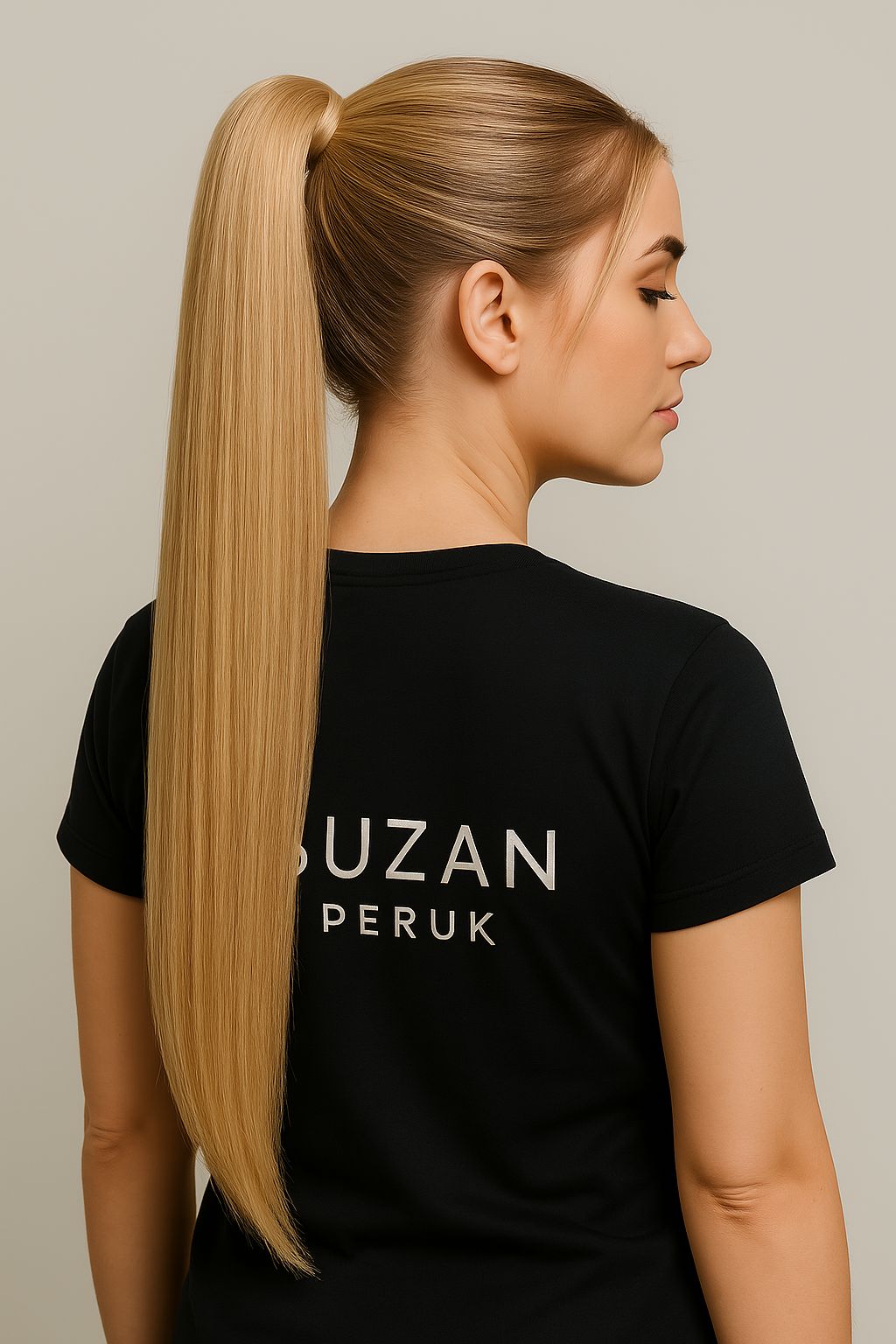 Gerçek saç Bağcıklı cırtlı boyanabilir fönlenebilir At kuyruğu Renk seçenekli