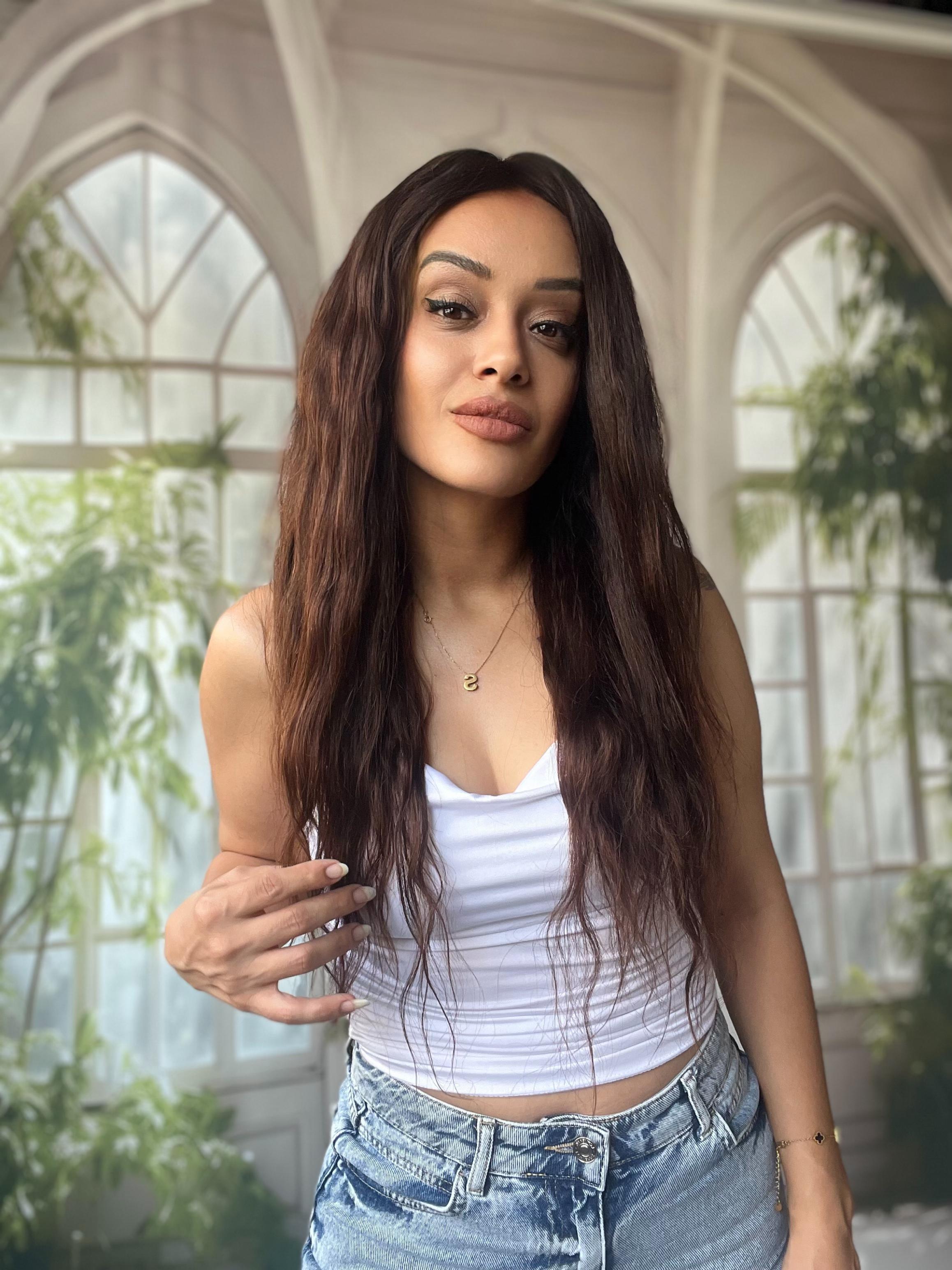 Kahverengi Tül peruk