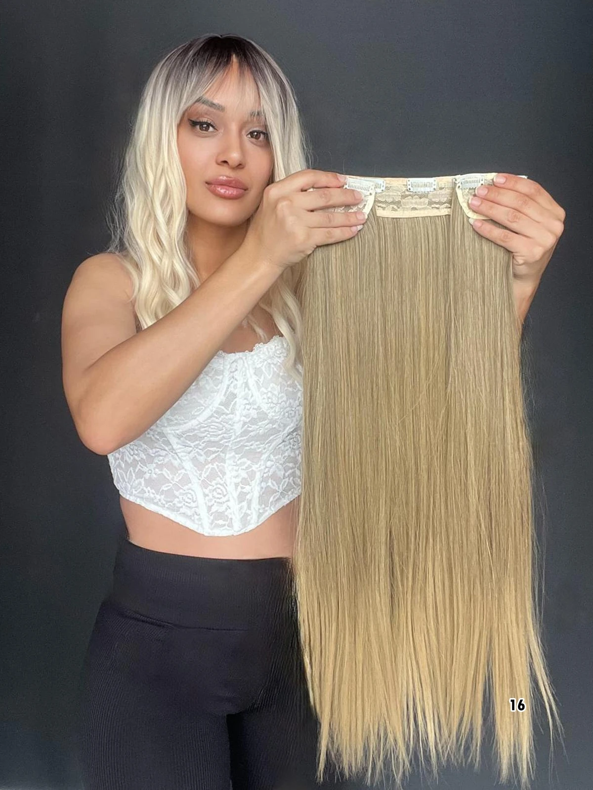 Düz Yarım Ay + 2 Yan Çıt Çıt