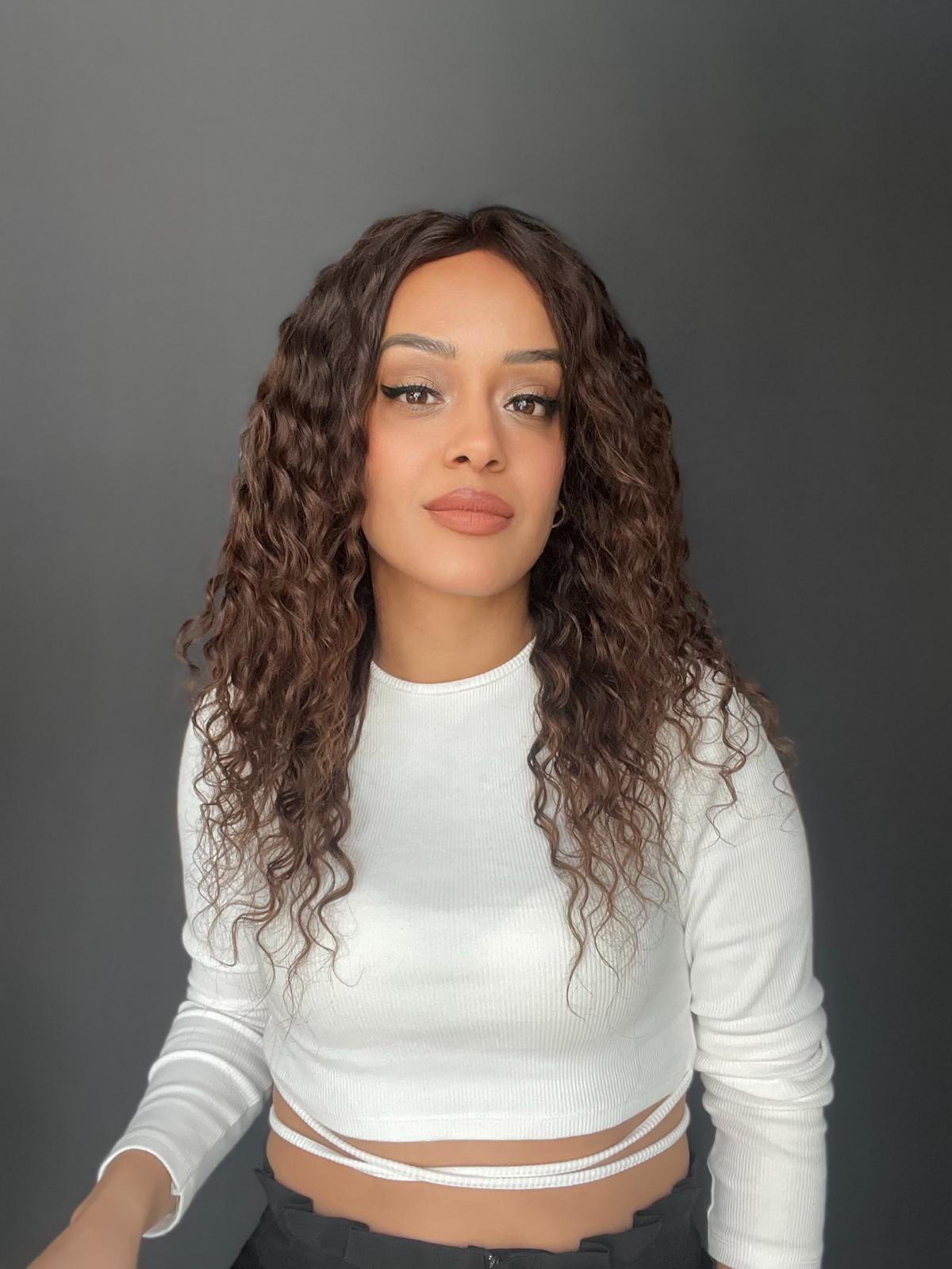 Yıka Çık Orjinal Kendi dalgalı Tül peruk