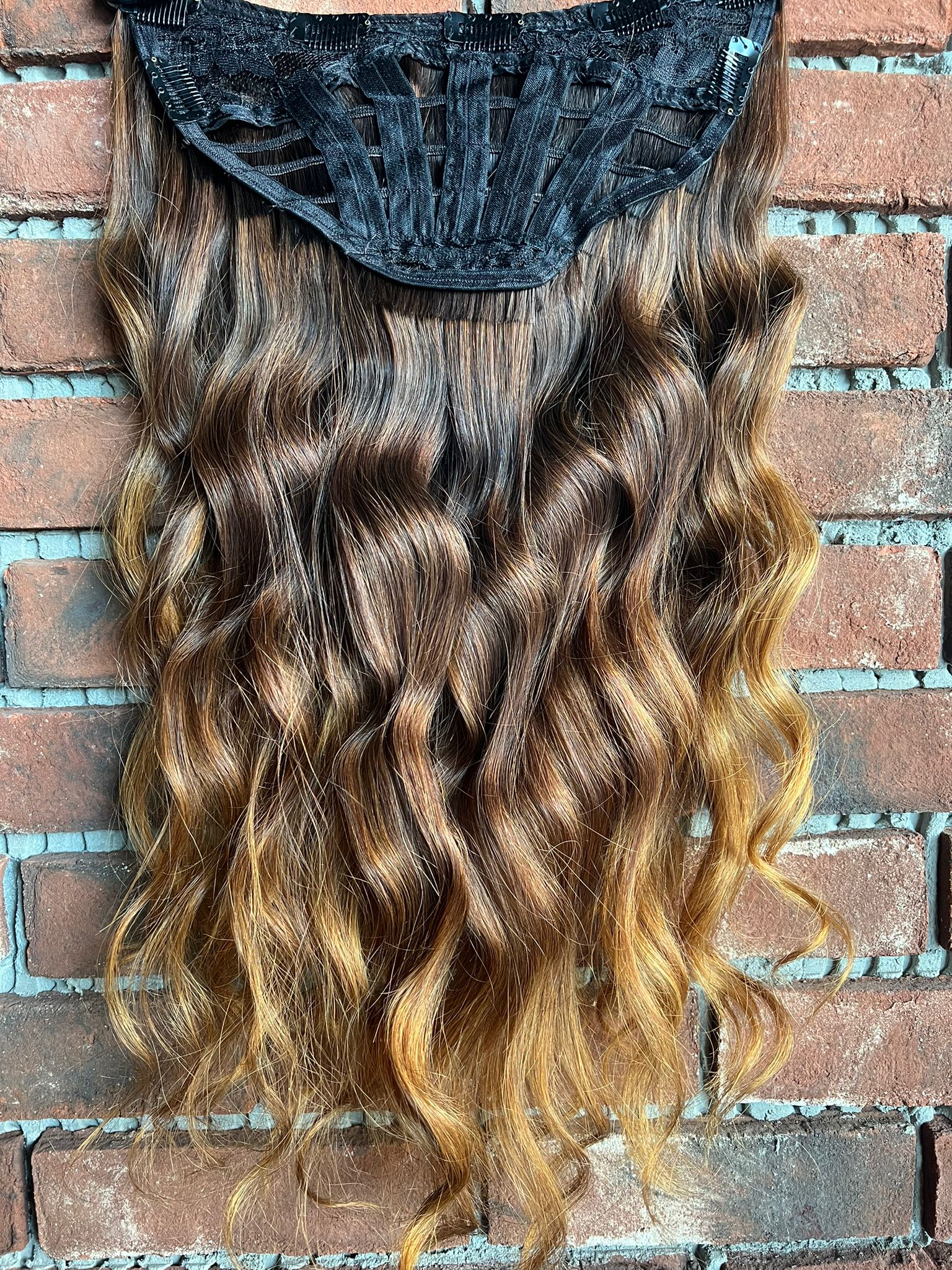 U Part Peruk yarımay çıtçıt Gerçek Saç