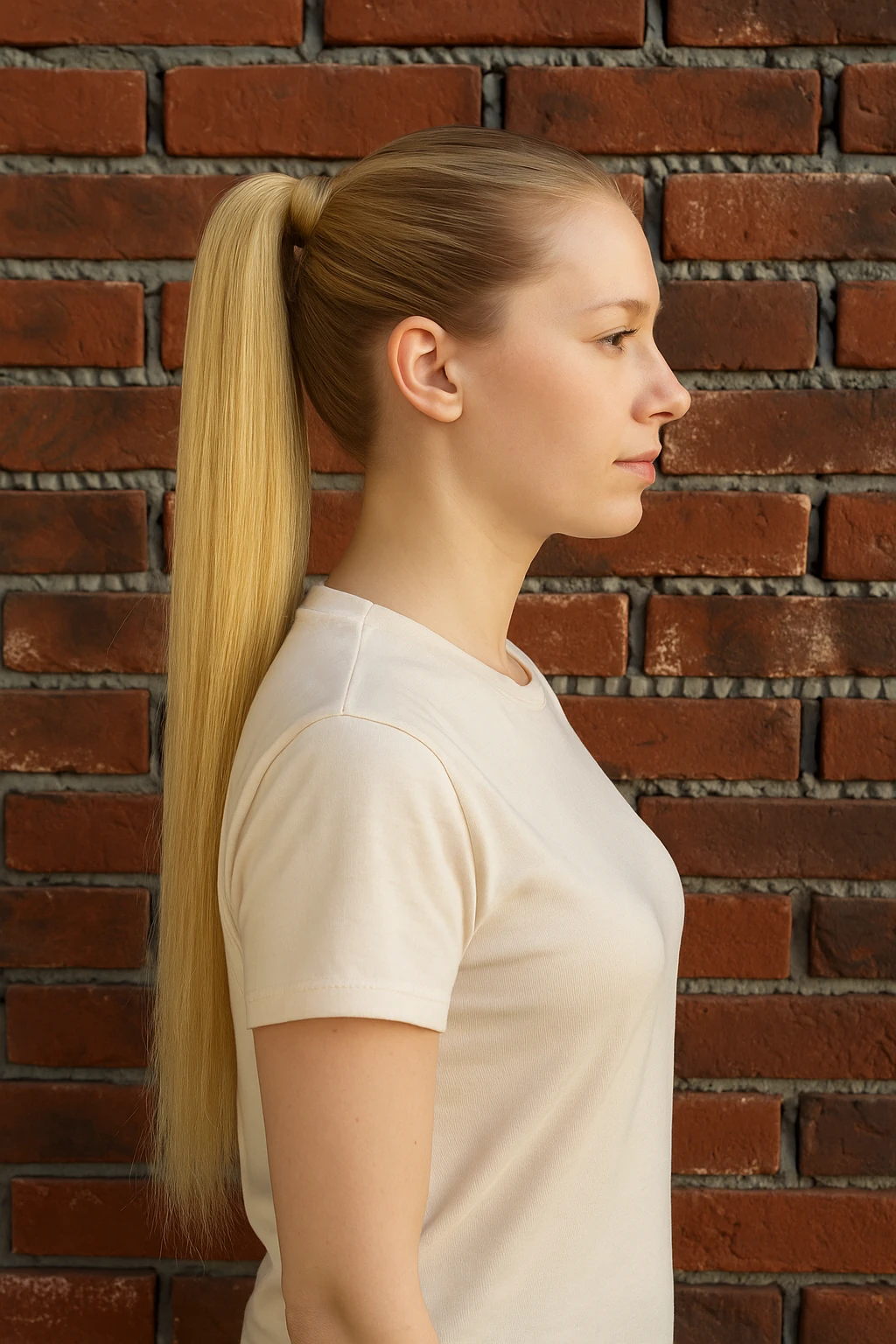 Gerçek saç Bağcıklı cırtlı boyanabilir fönlenebilir At kuyruğu Renk seçenekli