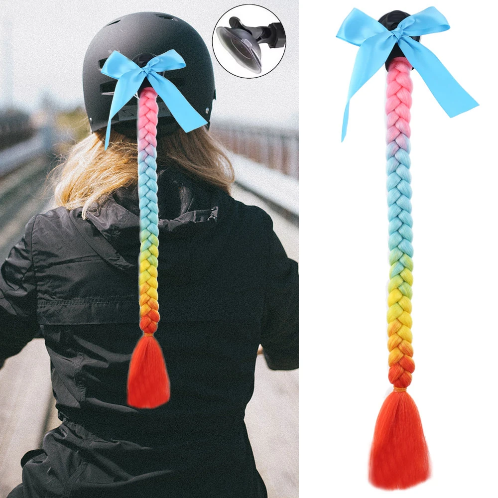 Motorsiklet Kaskı için Örgülü At Kuyruğu