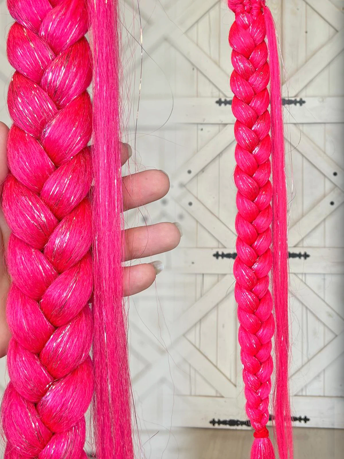 Simli Lastikli Örgü At Kuyruğu Kendi saçına ör ve çık