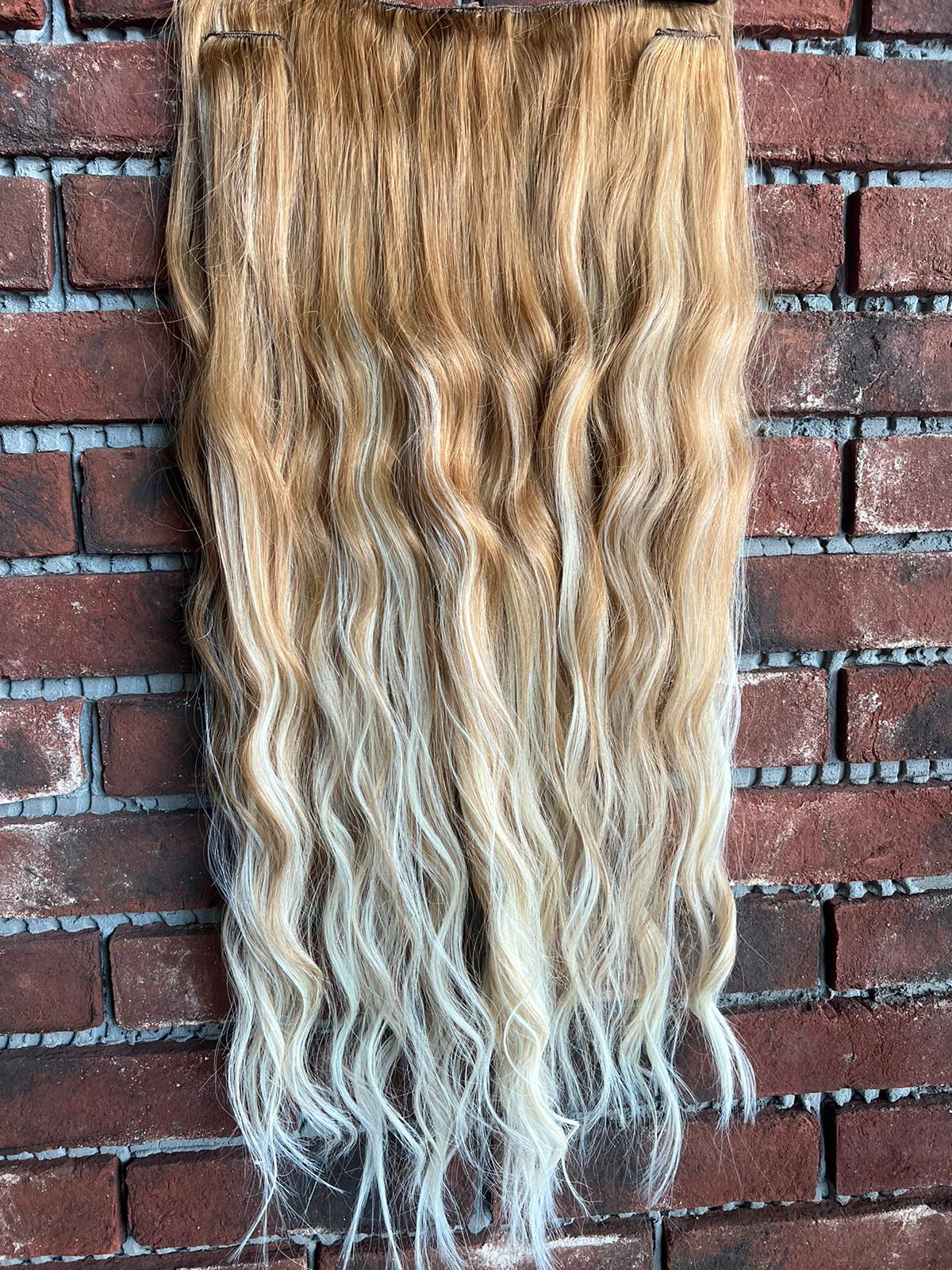 U Part Peruk yarımay çıtçıt Gerçek Saç