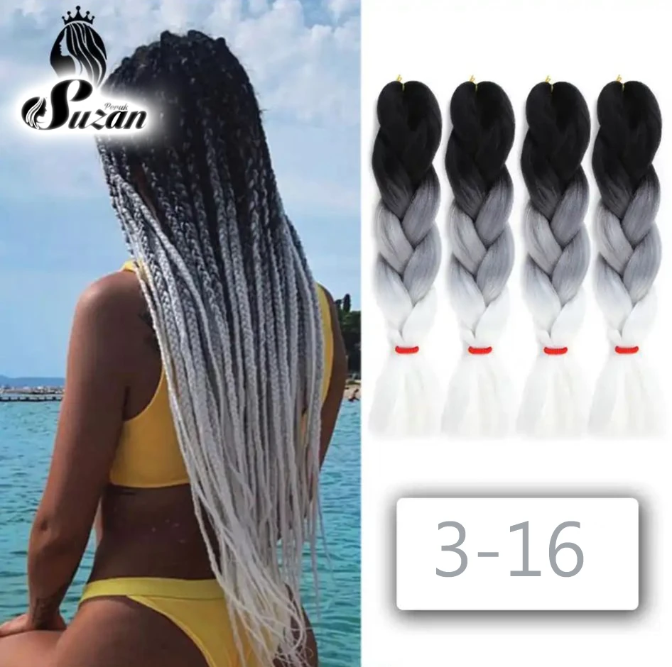 Afrika Örgüsü Ve Rasta İçin Sentetik Ombreli