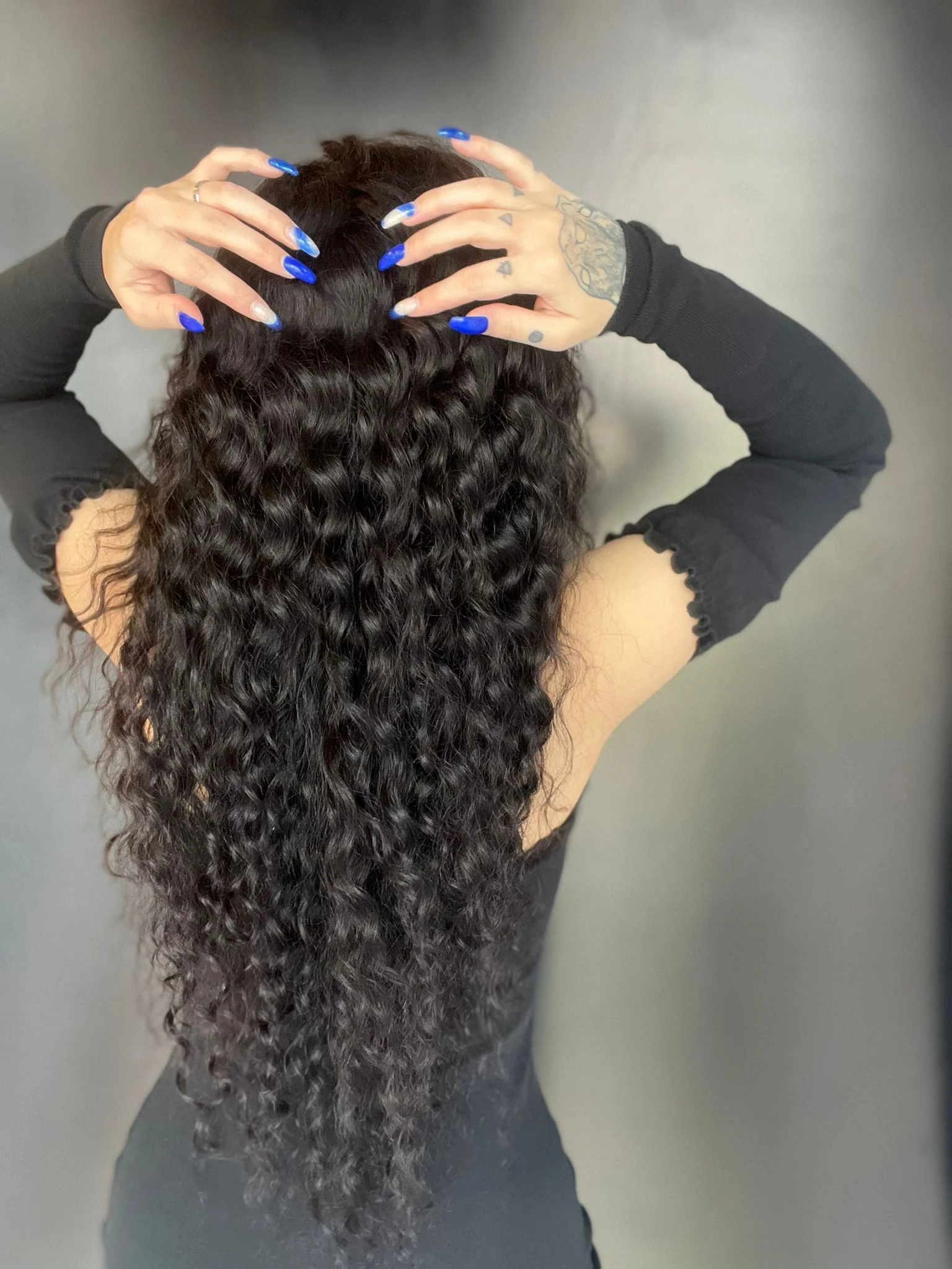 Geniş Dalga Tül Peruk Doğal afro