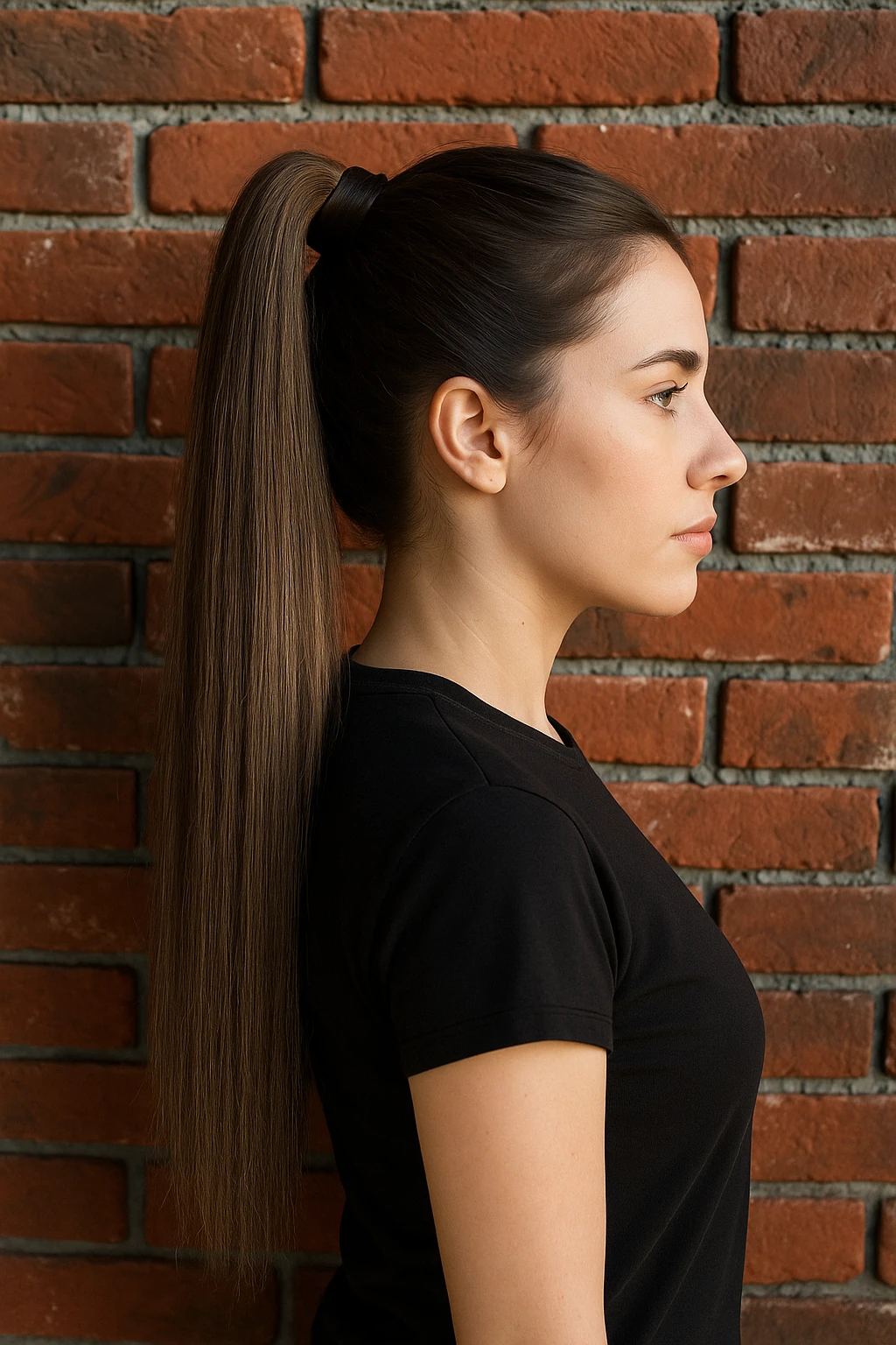 Gerçek saç Bağcıklı cırtlı boyanabilir fönlenebilir At kuyruğu Renk seçenekli