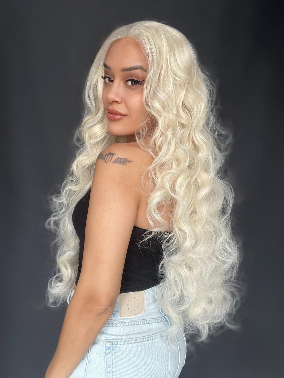 Full Tül peruk Heryöne ayrım yapılır toplanır Dalgalı Dansöz Boy tül peruk