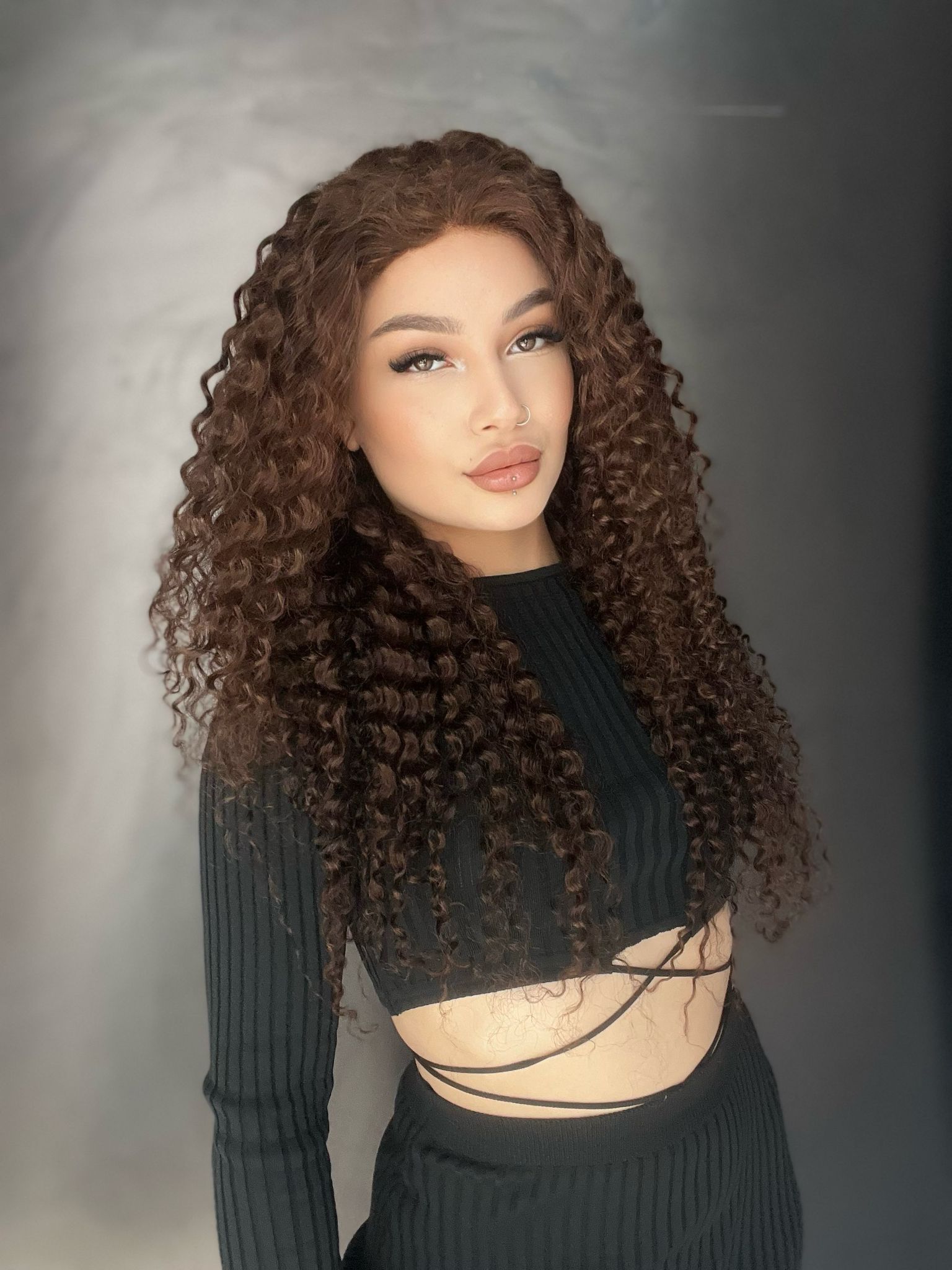 Yıka Çık Orjinal Kendi dalgalı Tül peruk