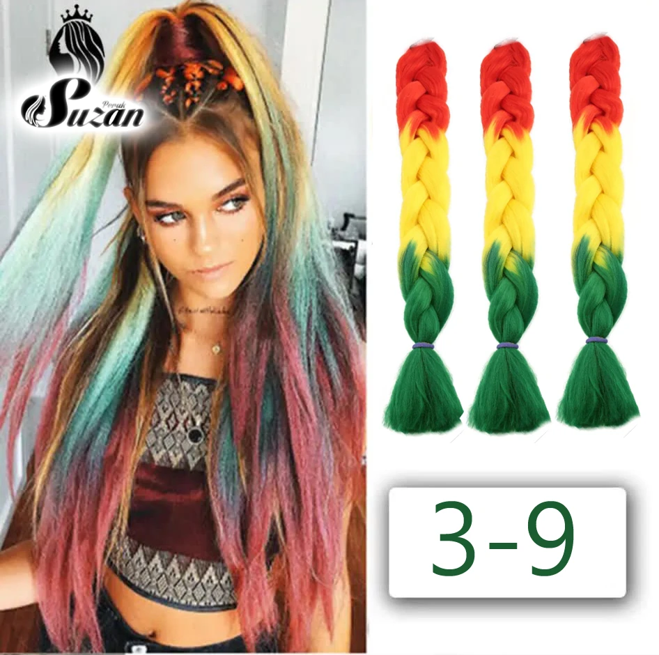 Afrika Örgüsü Ve Rasta İçin Sentetik Ombreli