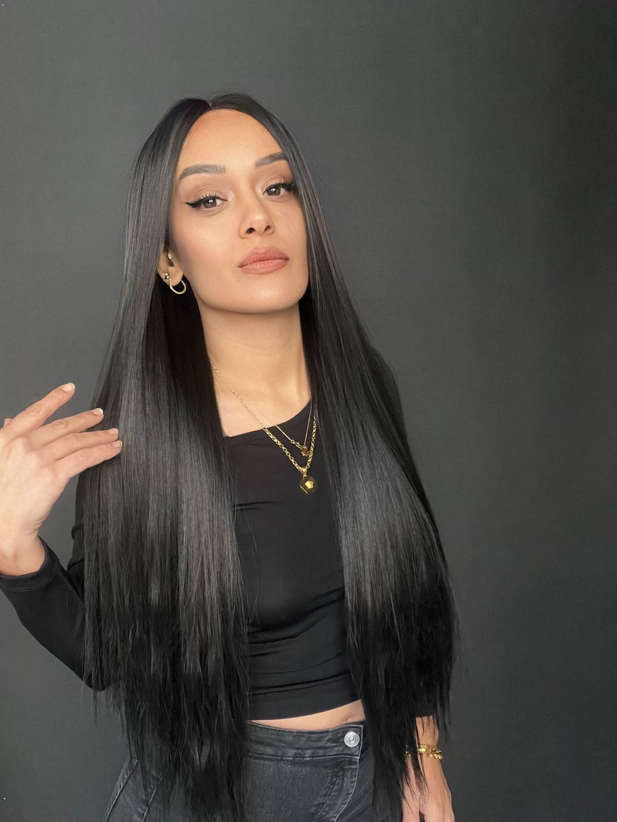 Tül Ön ve Tepe Bölgesi Hava Alan Peruk - Ortadan Ayrım