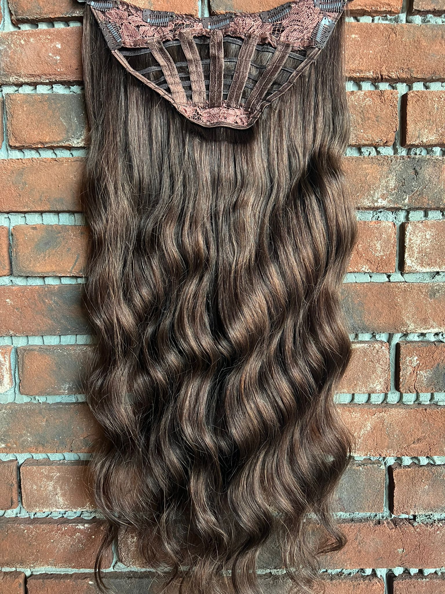 U Part Peruk yarımay çıtçıt Gerçek Saç