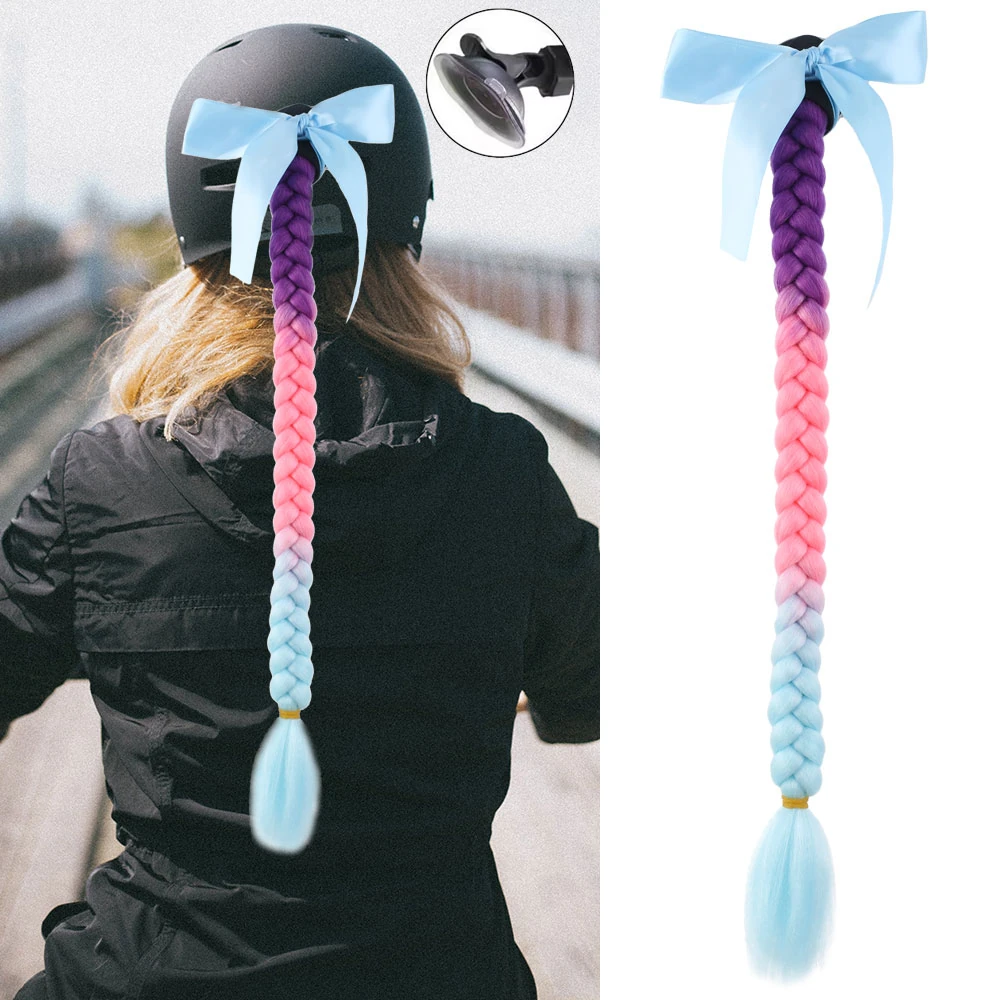 Motorsiklet Kaskı için Örgülü At Kuyruğu