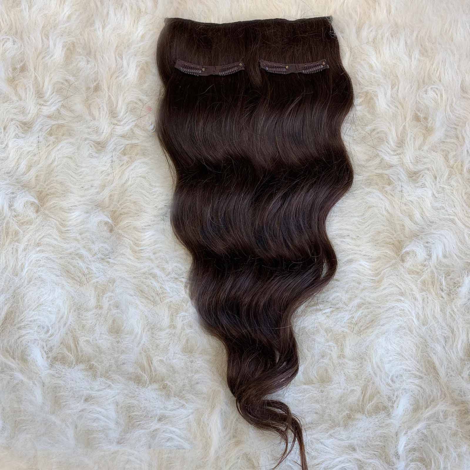 3 Parça Gerçek  Yarım Ay Çıt Çıt Saç 150gr