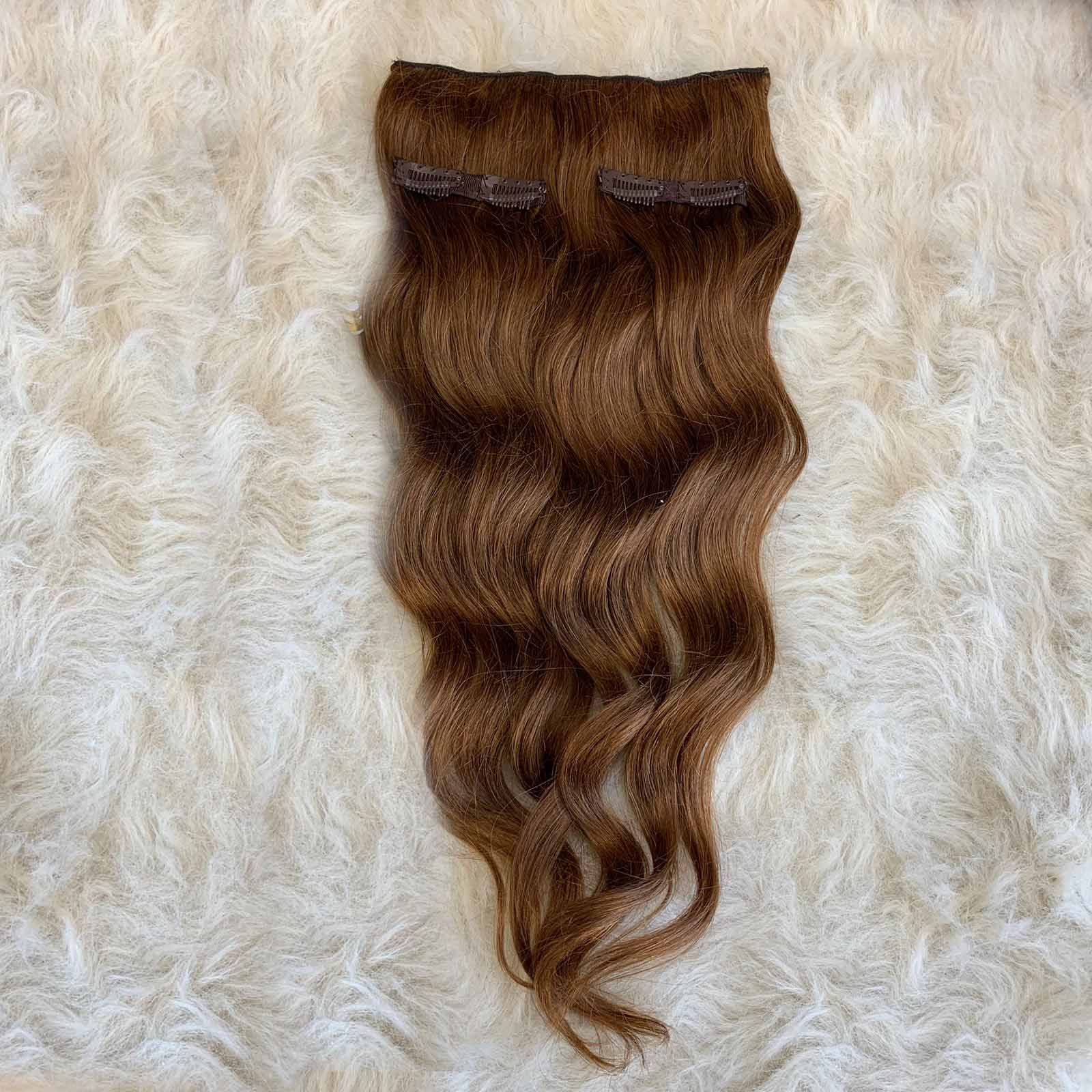 3 Parça Gerçek   Yarım Ay Çıt Çıt Saç 150gr