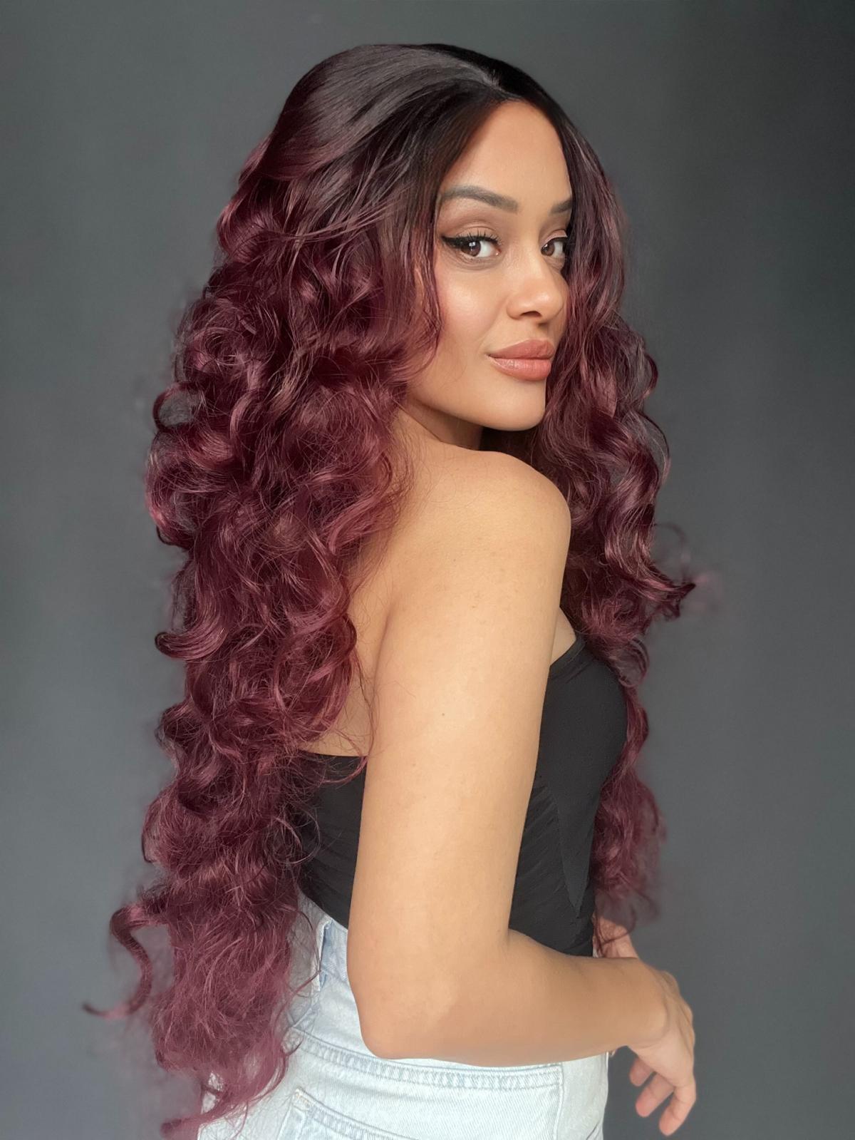 Full Tül peruk Heryöne ayrım yapılır toplanır Dalgalı Dansöz Boy tül peruk