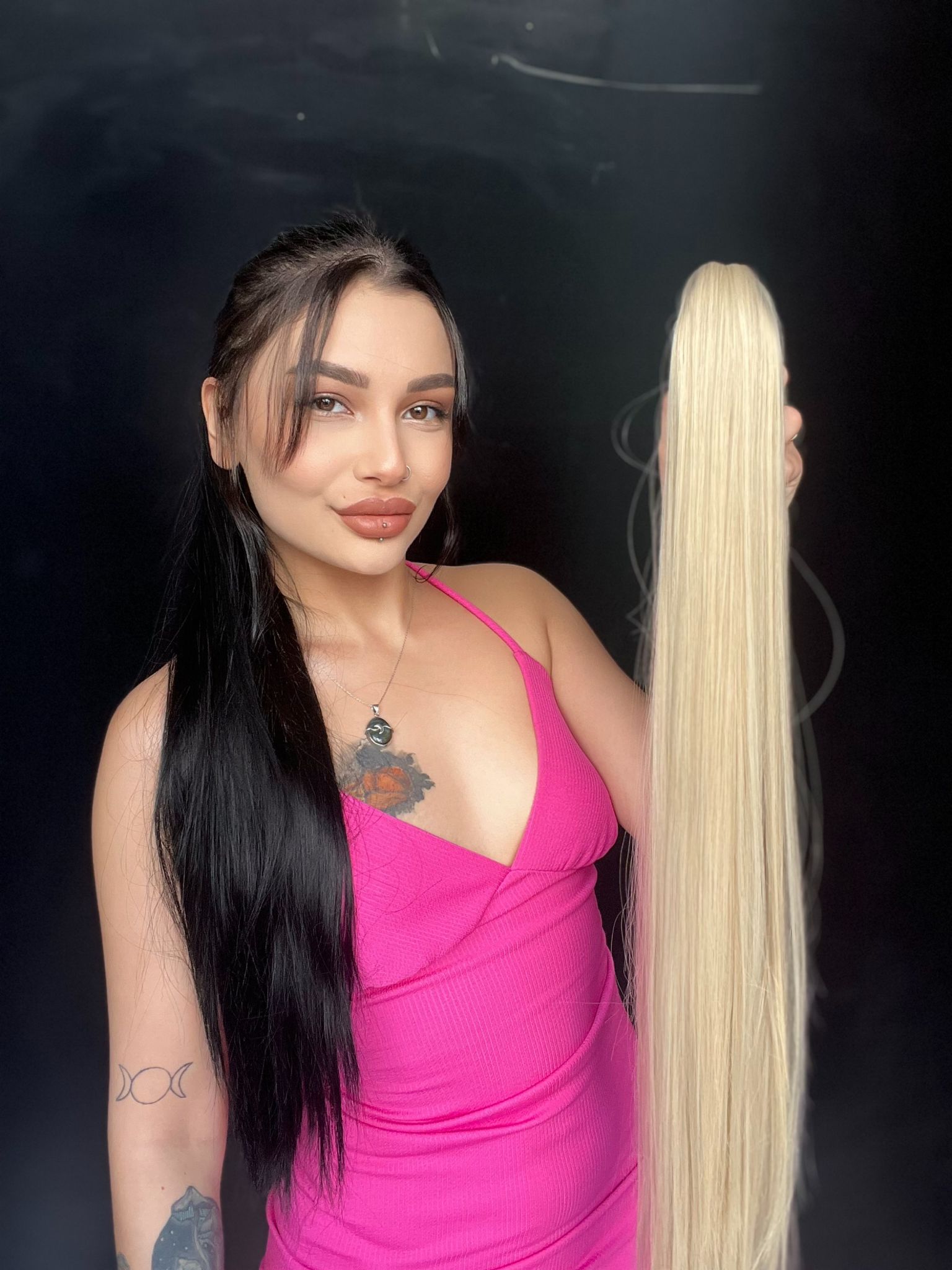 Düz Mandallı Tokalı Postiş At Kuyruğu  tak ve çık Soğuk Sarı