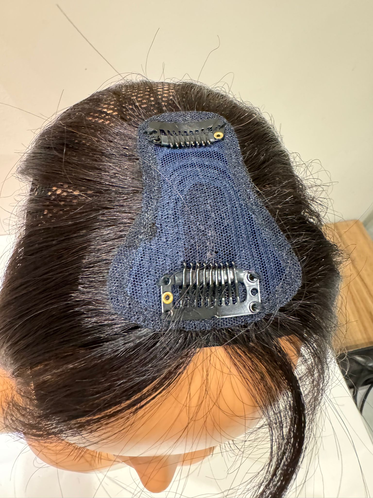 Tül  Tepelik Tepe kısmı özel Hava alır tepe Gerçek saçtan özel üretim 11