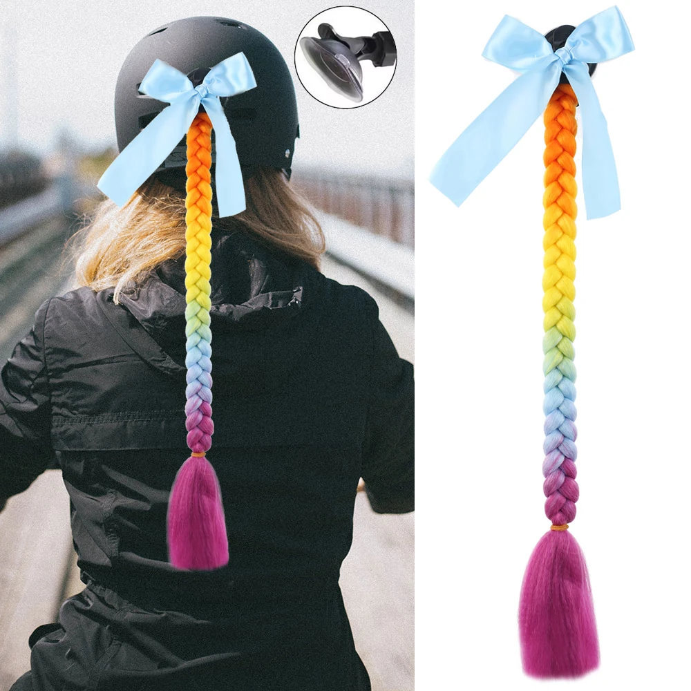 Motorsiklet Kaskı için Örgülü At Kuyruğu