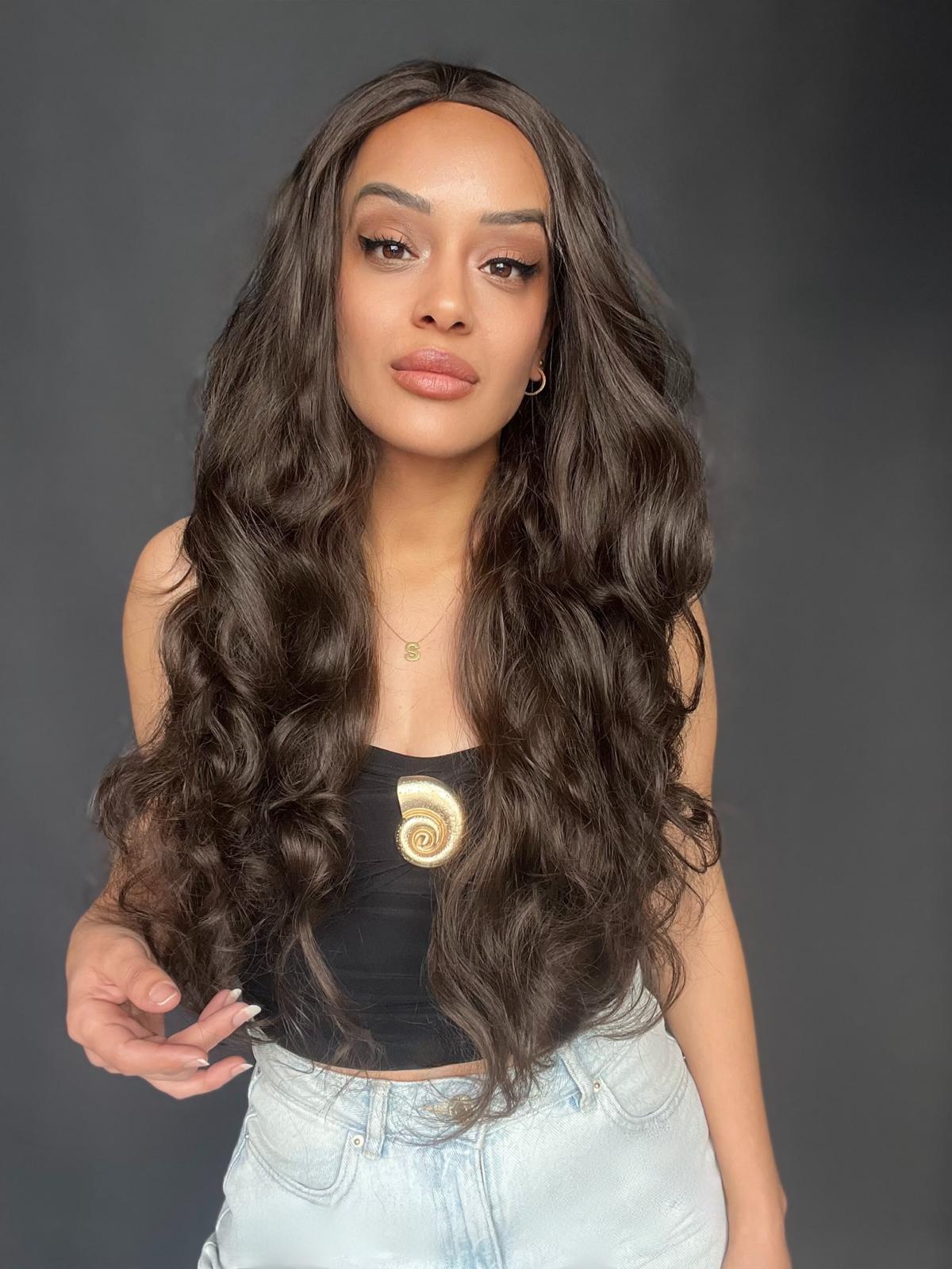 Full Tül peruk Heryöne ayrım yapılır toplanır Dalgalı Dansöz Boy tül peruk