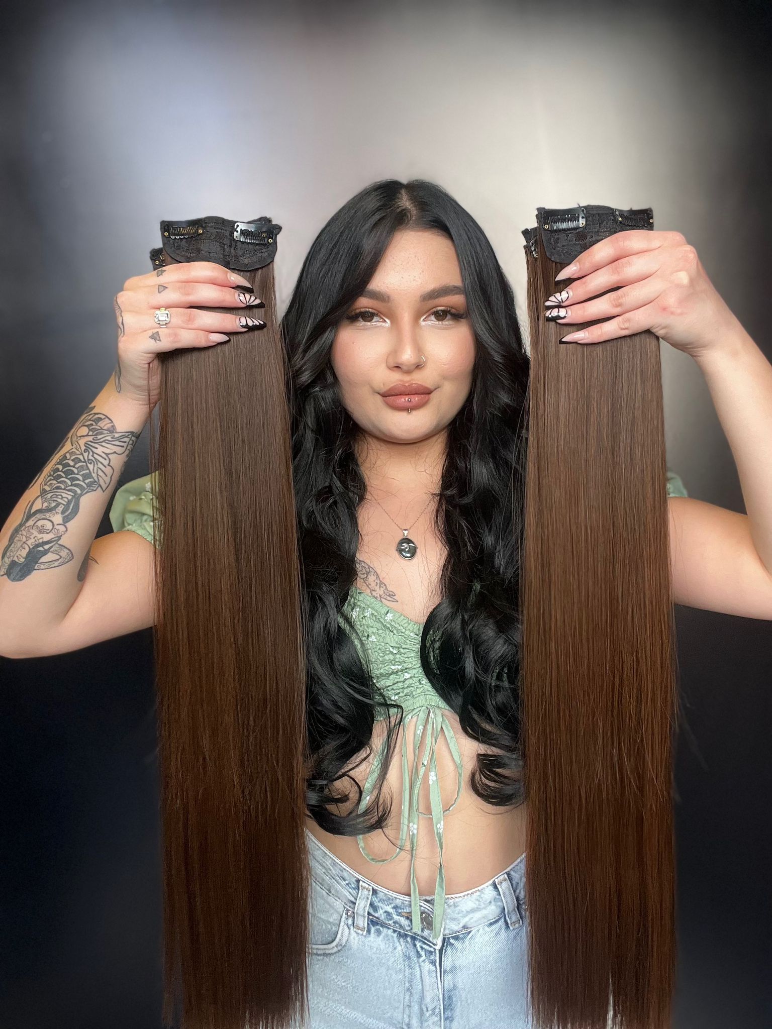 Düz 8 Parça Çıt Çıt - Kahve Karamel