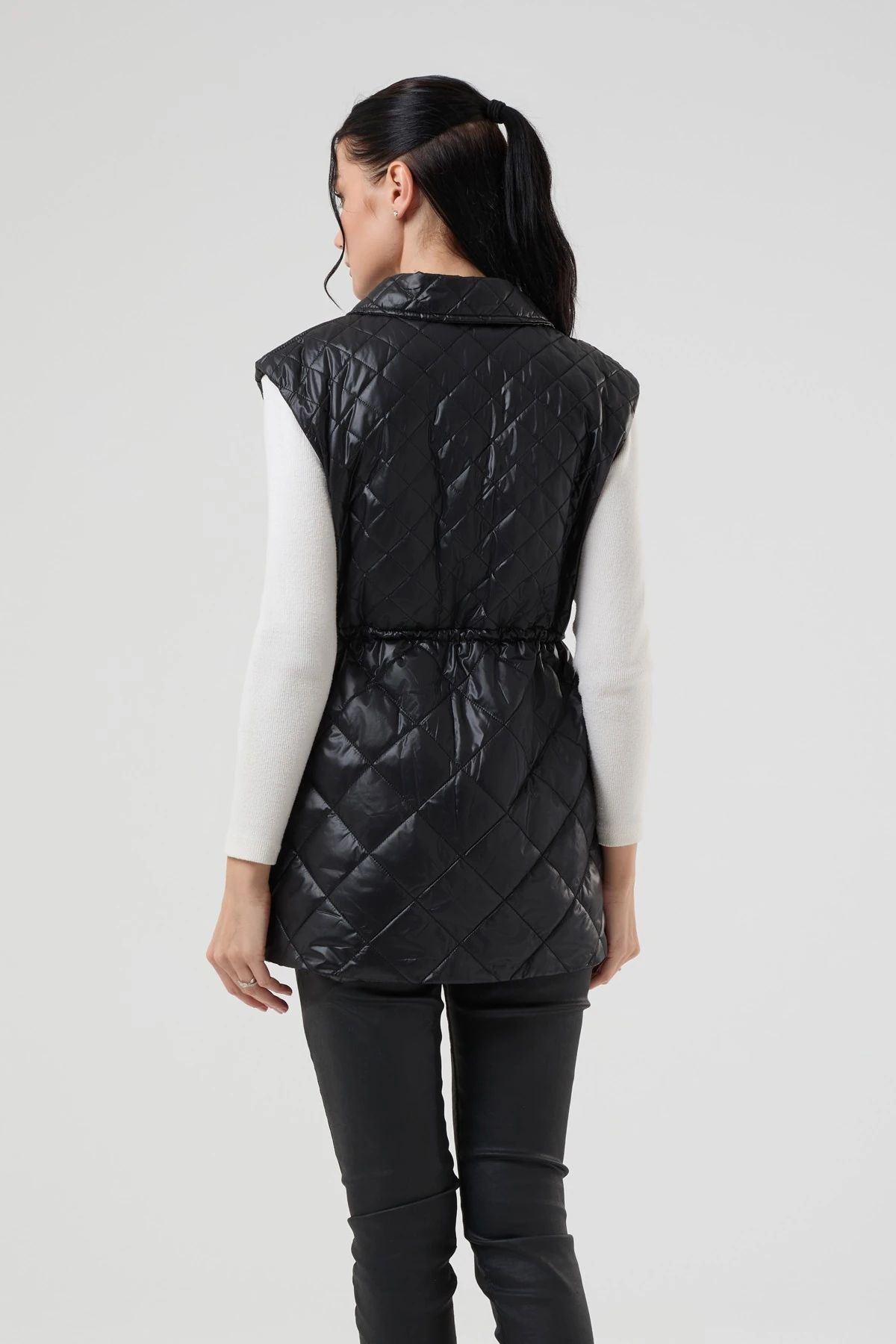 Kadın Çıtçıt Detaylı Kapitone Yelek 9268