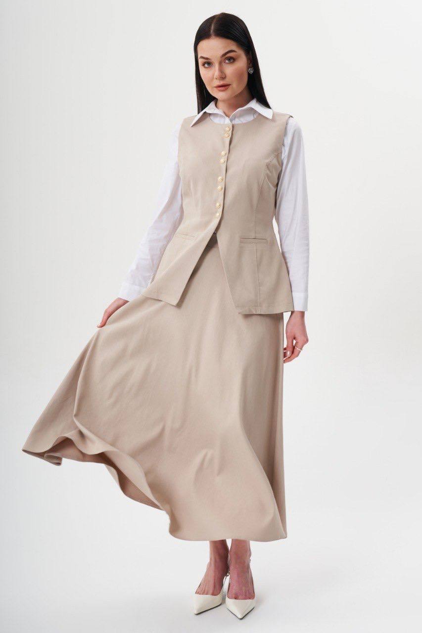 Kadın Kot Yelek Takım 8548