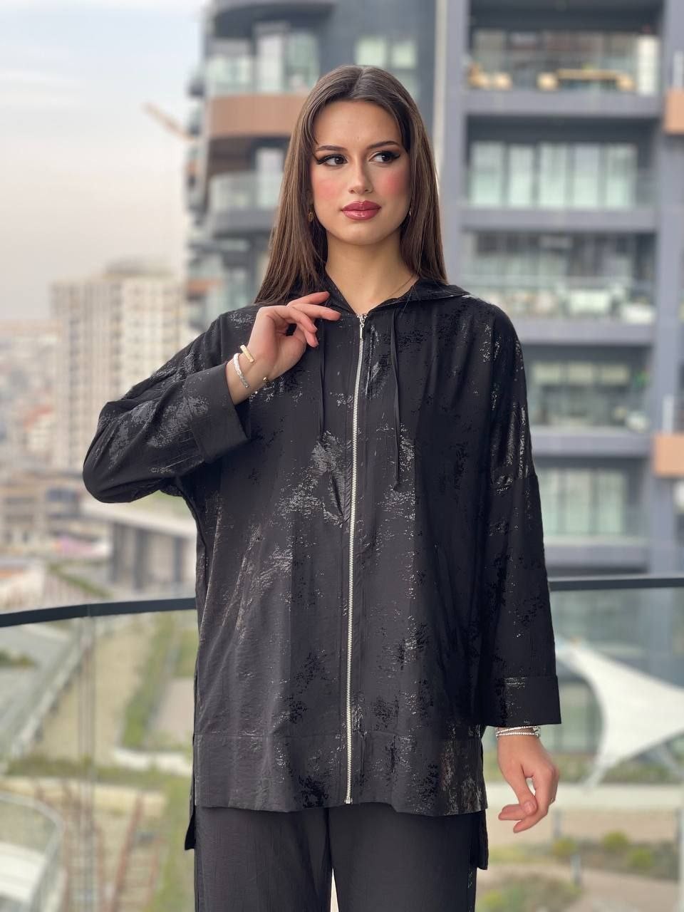 Pamuklu desenli takım