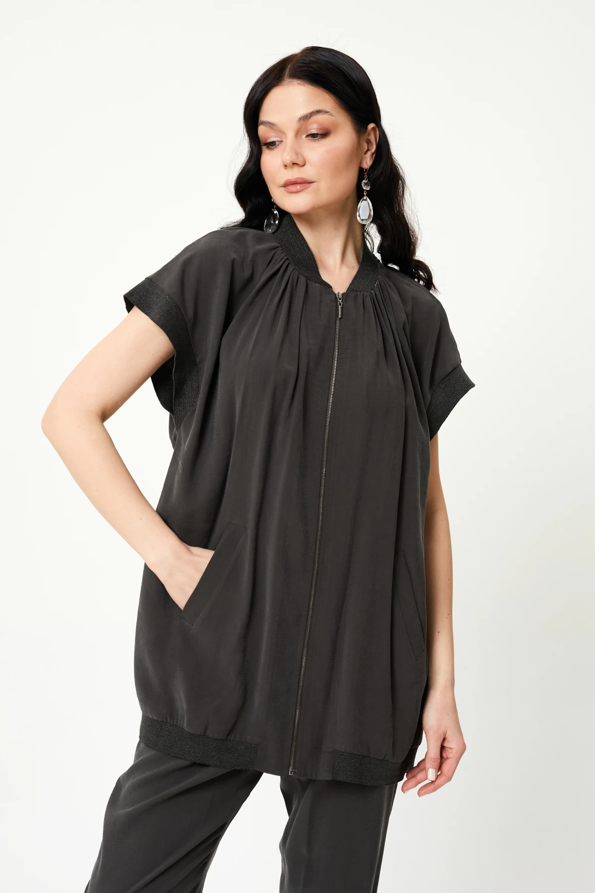 Kadın Ribanalı Yelekli Takım 8488