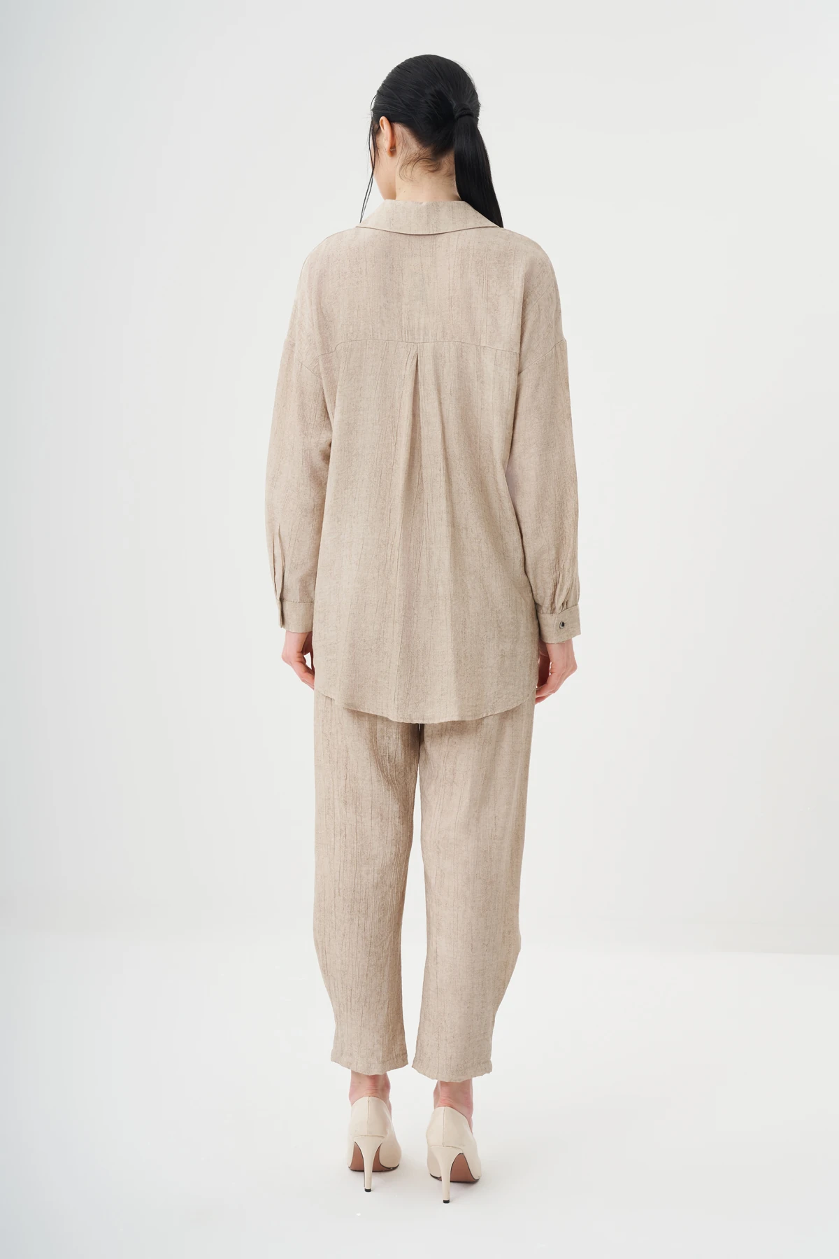 Kadın Gömlek Detaylı Basic Takım 8532