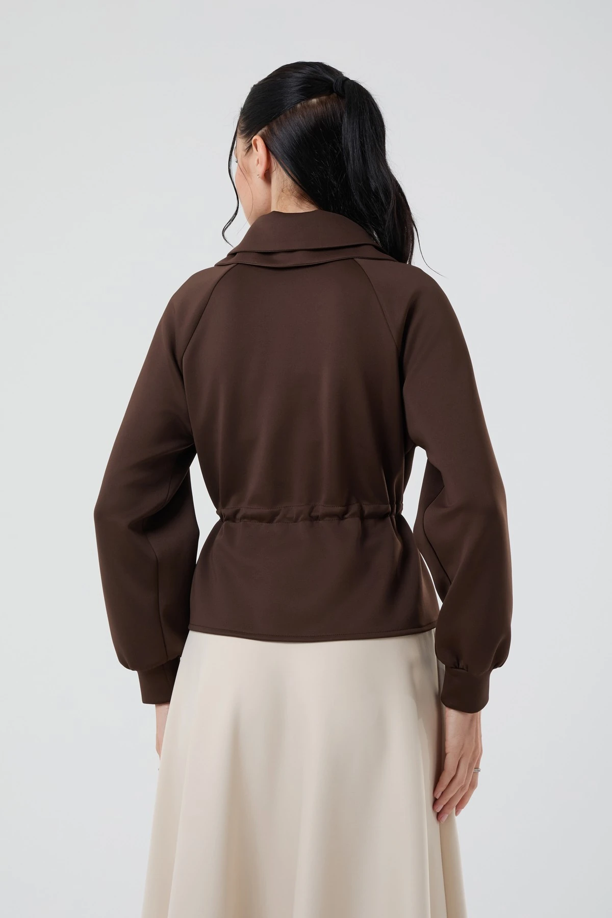 Kadın Çift Yaka Detaylı Kısa Kap 9271