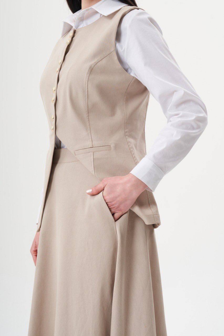 Kadın Kot Yelek Takım 8548