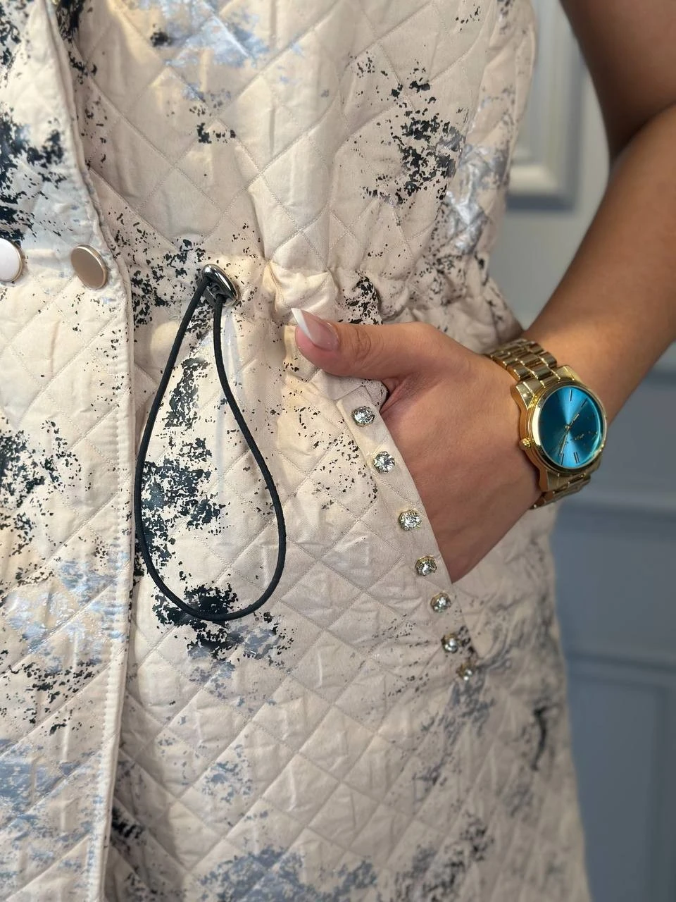 Kadın Çift Varak Kürk Detay Yelek 9232