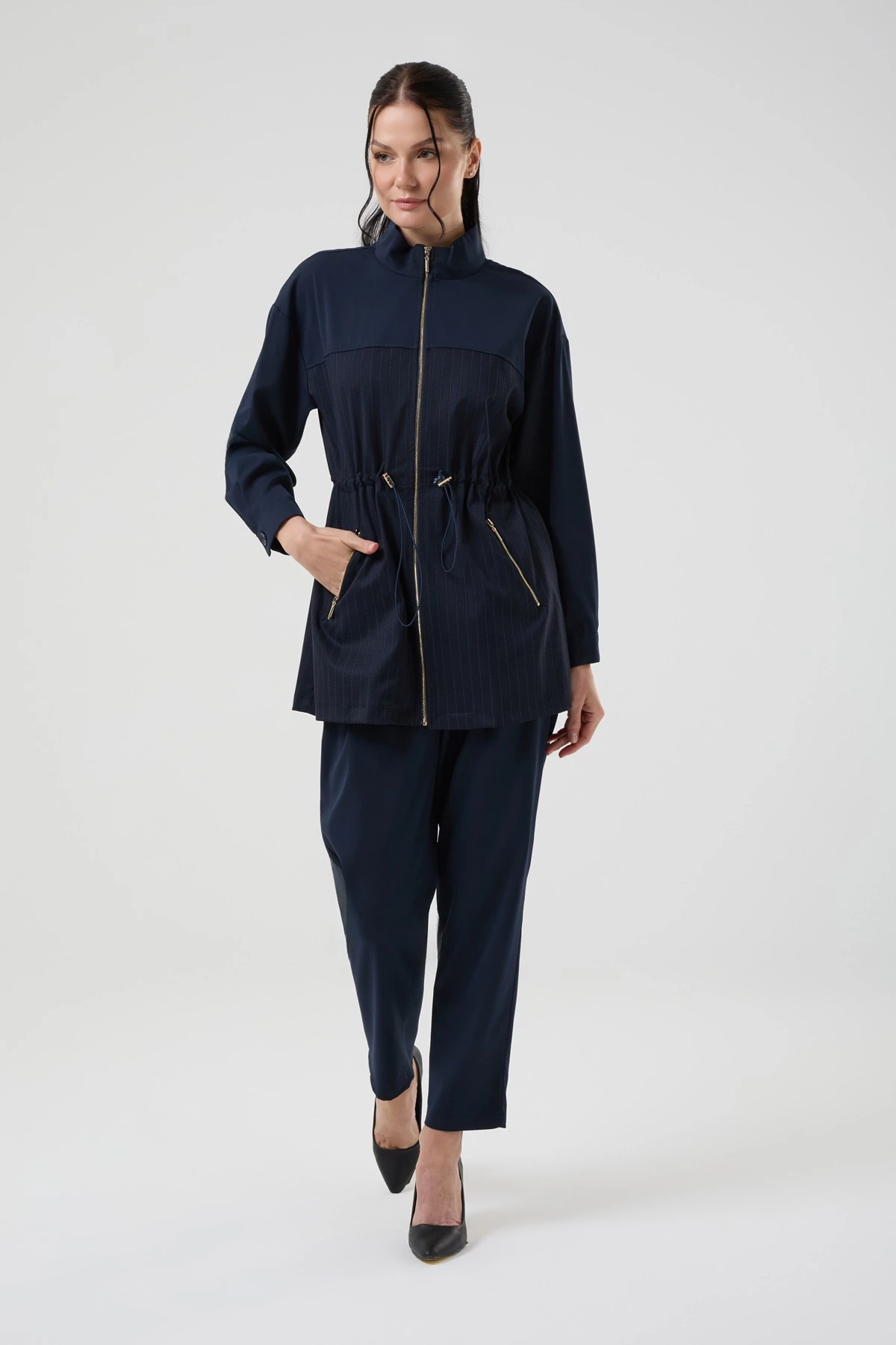 Kadın Çizgi Granili İkili Takım 8577