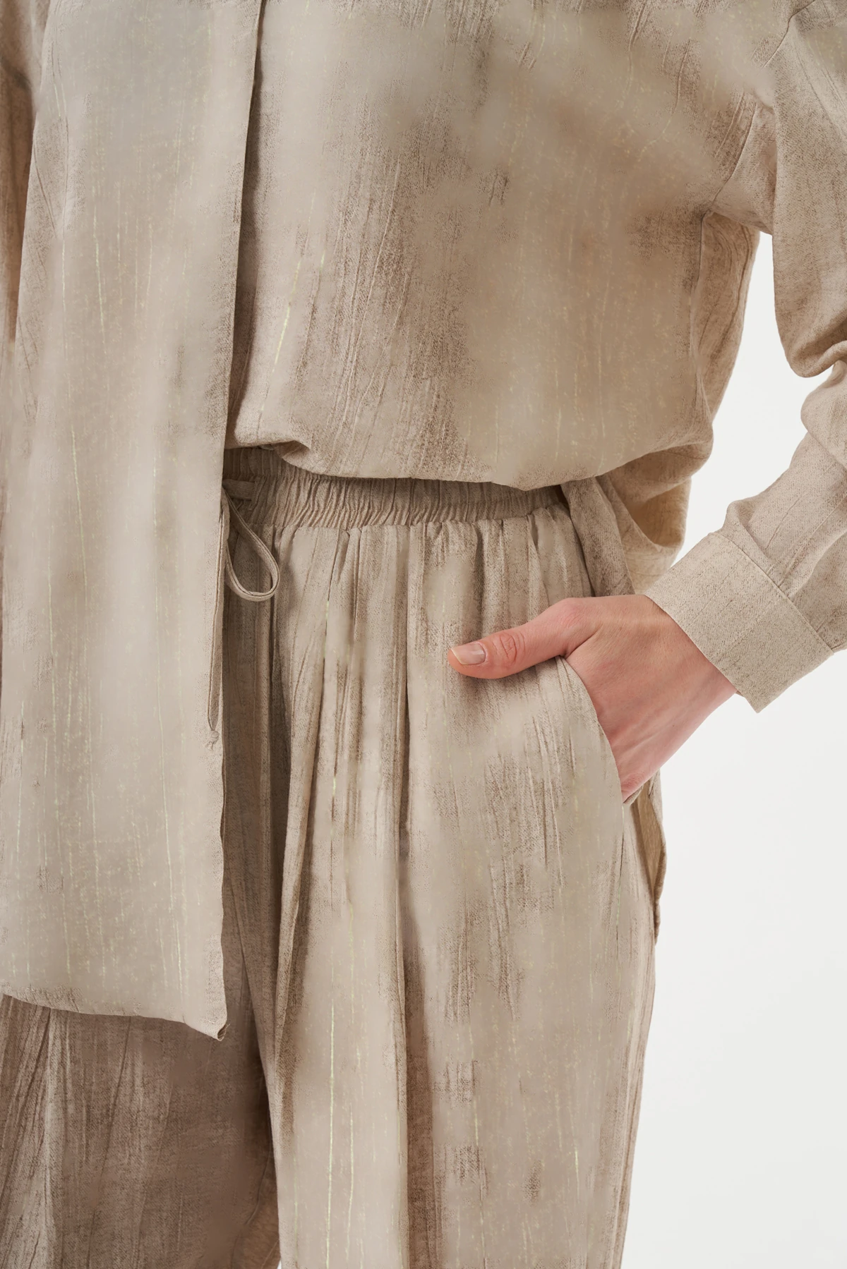 Kadın Gömlek Detaylı Basic Takım 8532