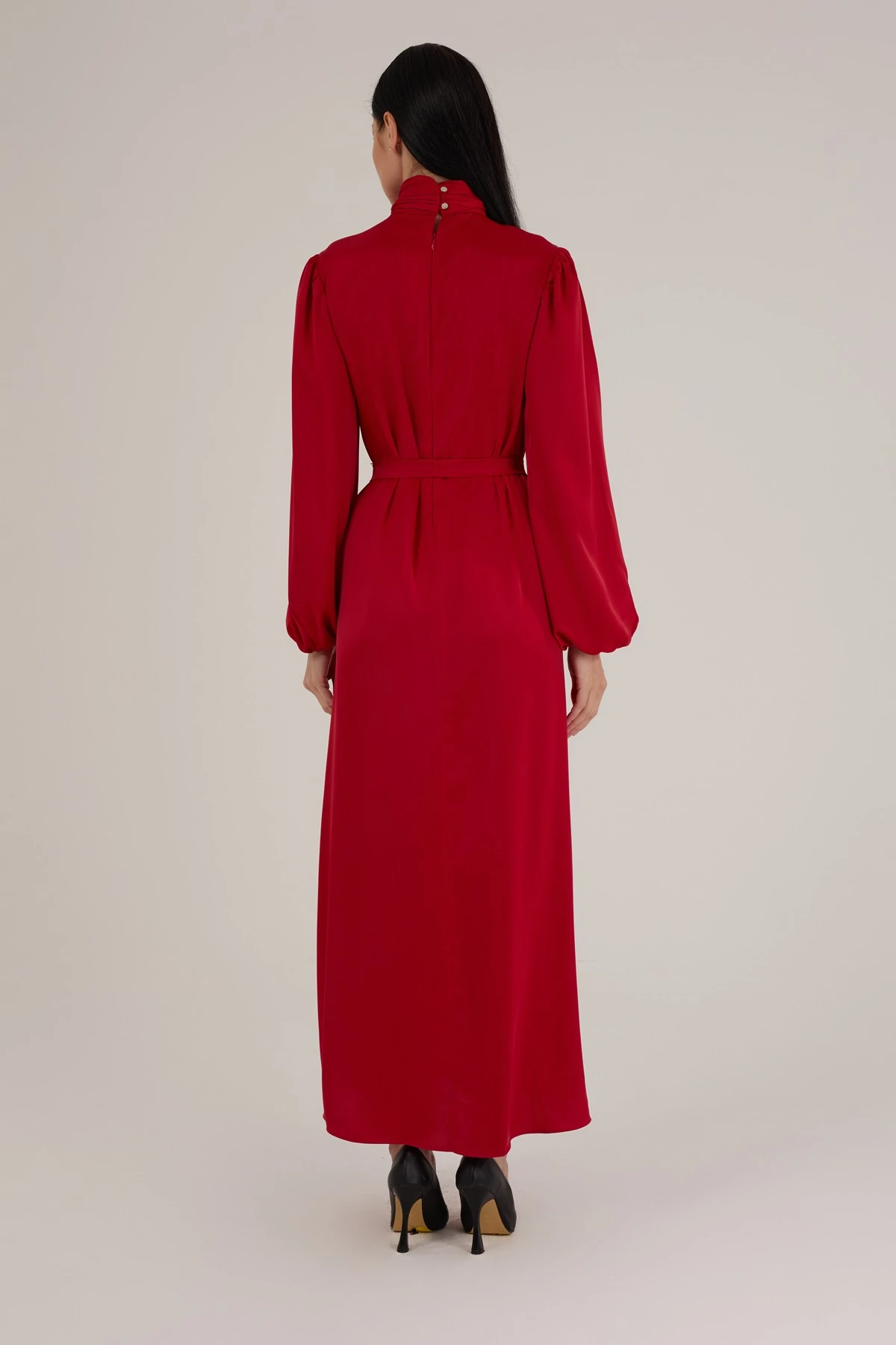 Kadın Saten Elbise 7222