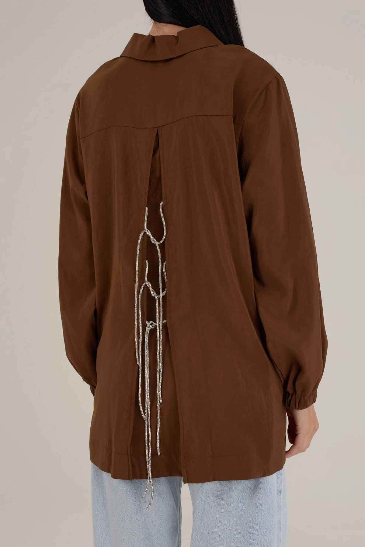 Kadın Arkadan Bağlamalı Düğme Detaylı Kap 9252