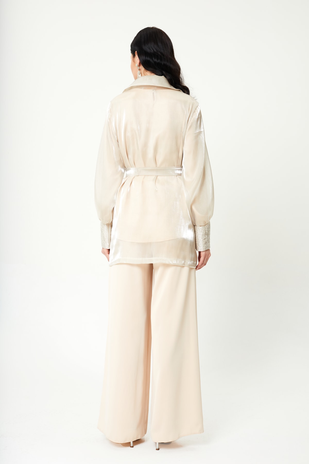 Kadın Taş Yapıştırmalı Organze 3'lü Takım 8477