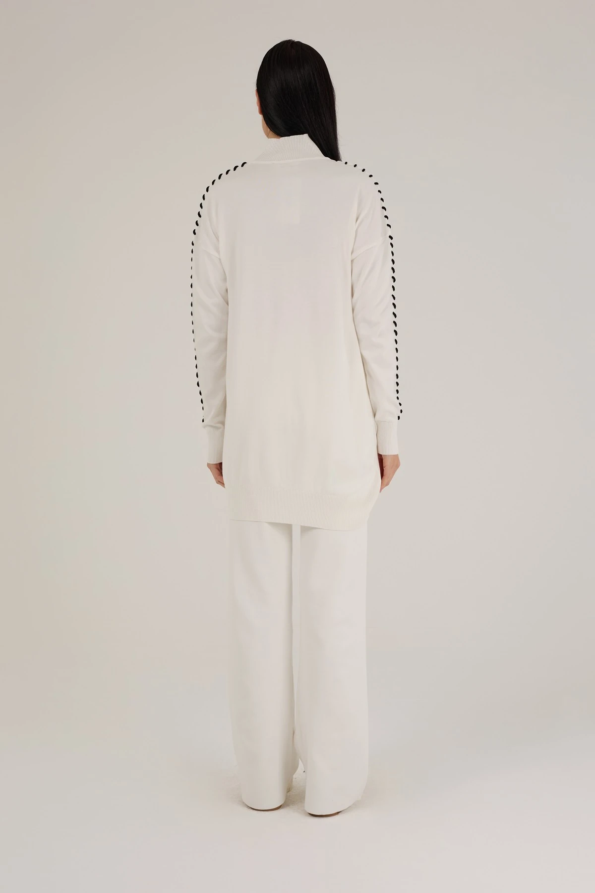 Kadın Bağcık Detaylı Triko Takım 1408