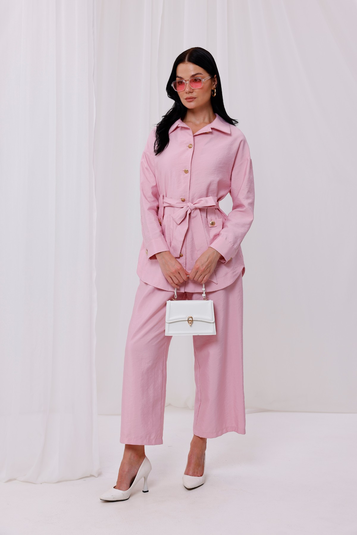 Kadın Modal Kumaş Geniş Paça Pantolon 6079