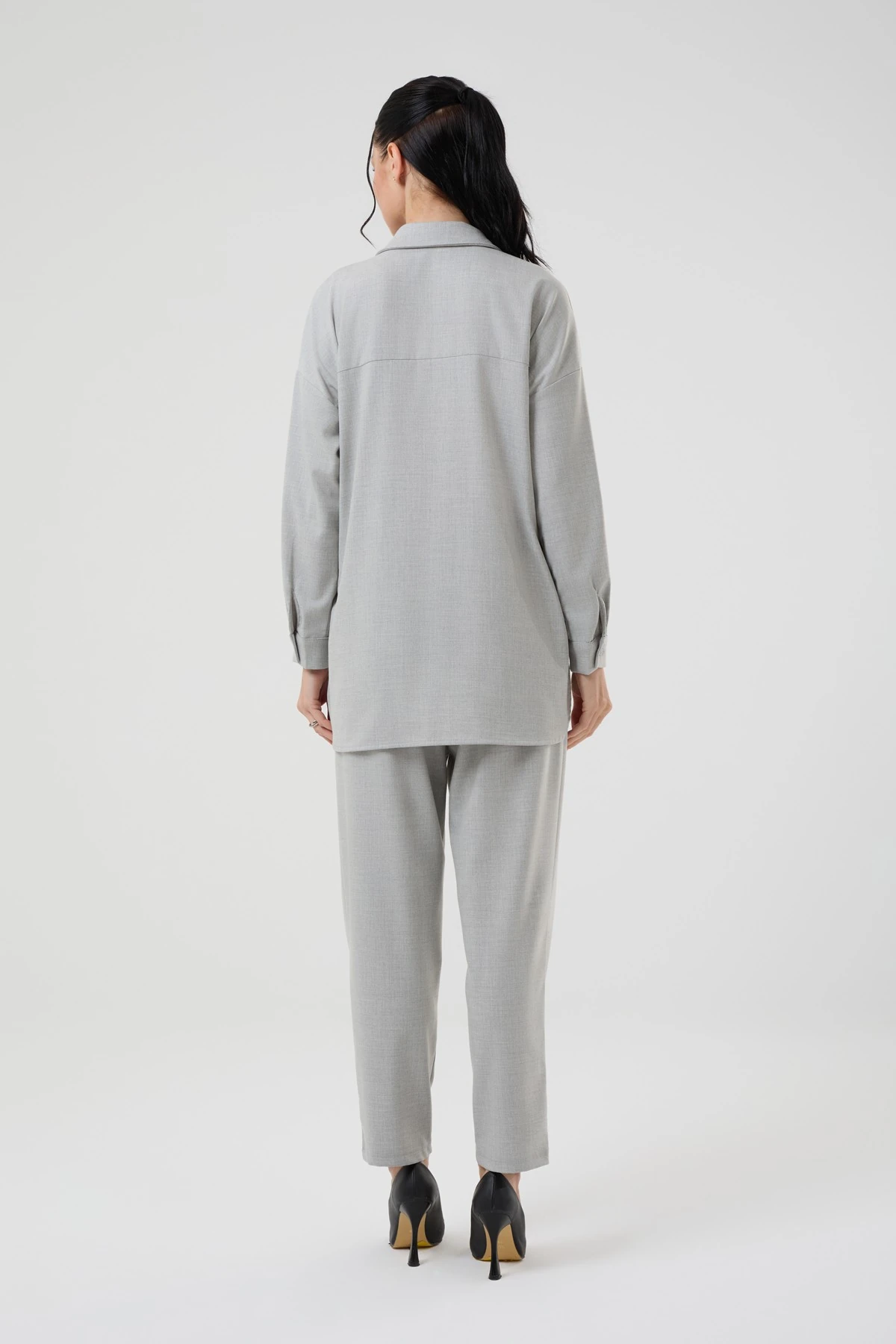 Kadın Cepli Taş Detaylı İkili Takım 8583