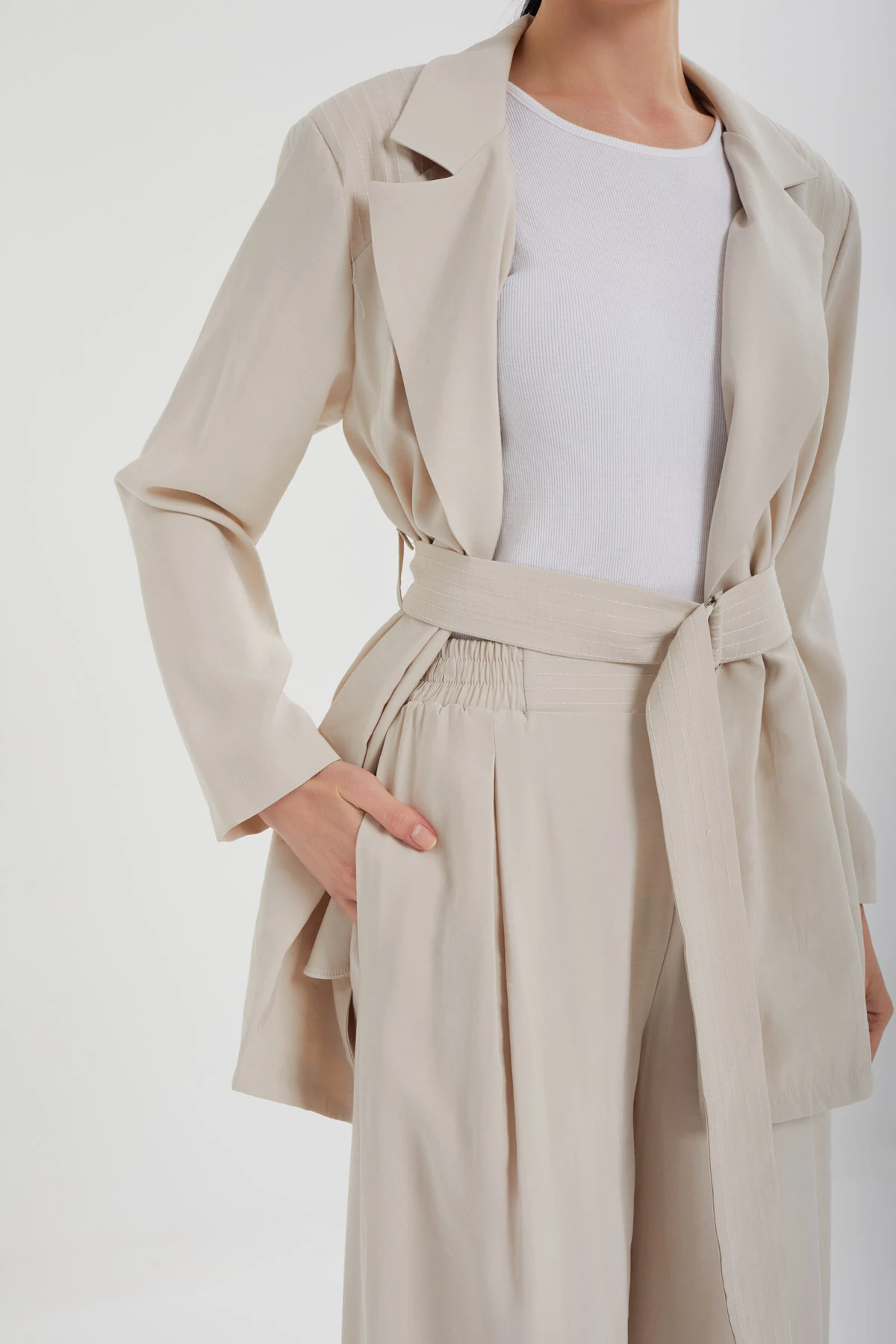 Kadın Puntolu Ceketli Takım 8491