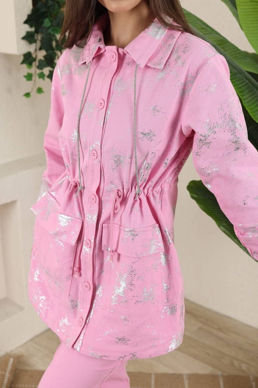 Kadın Gabardin Varaklı Takım 8551